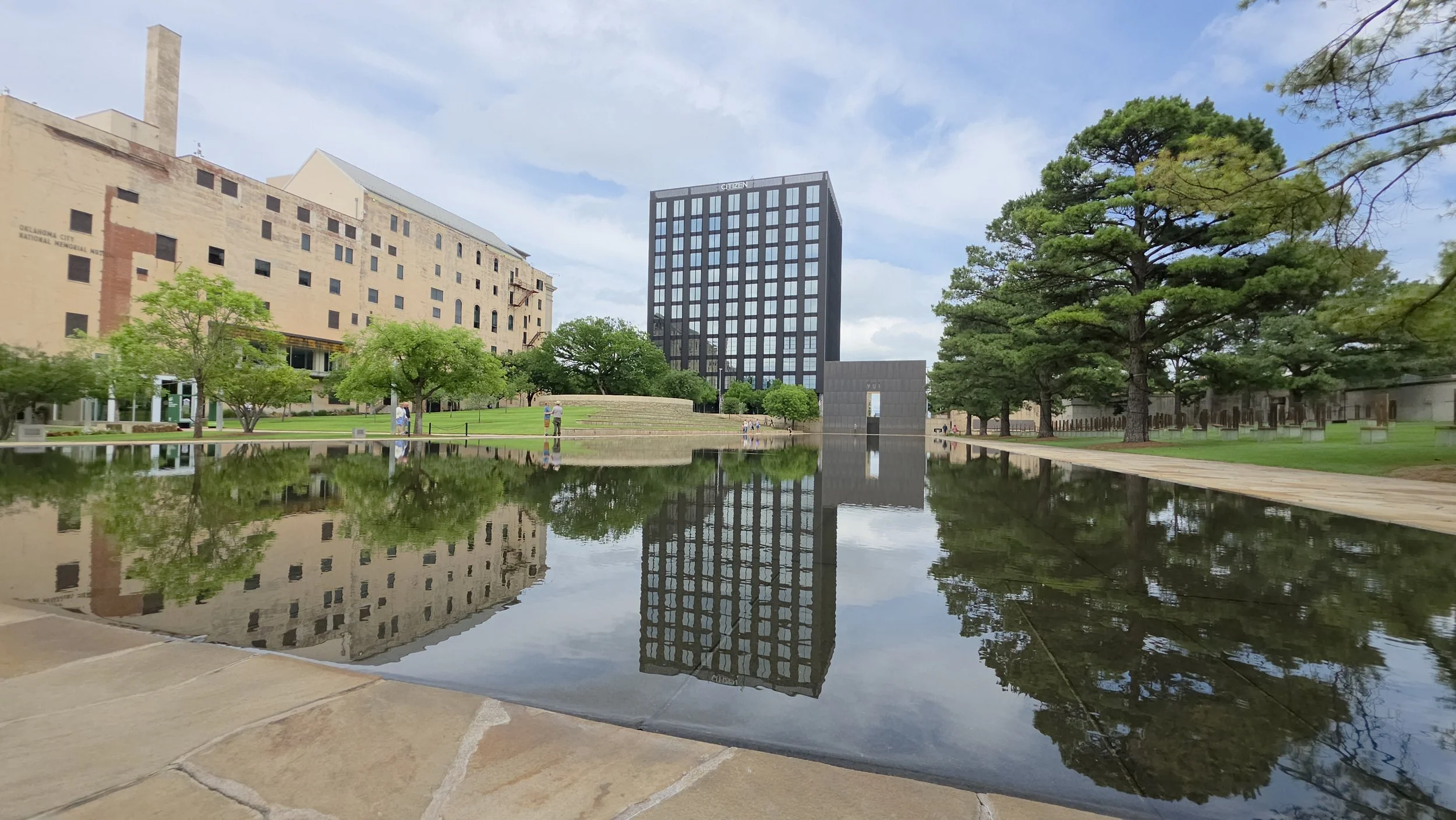 Reflecting pool at the Oklahoma City National Memorial