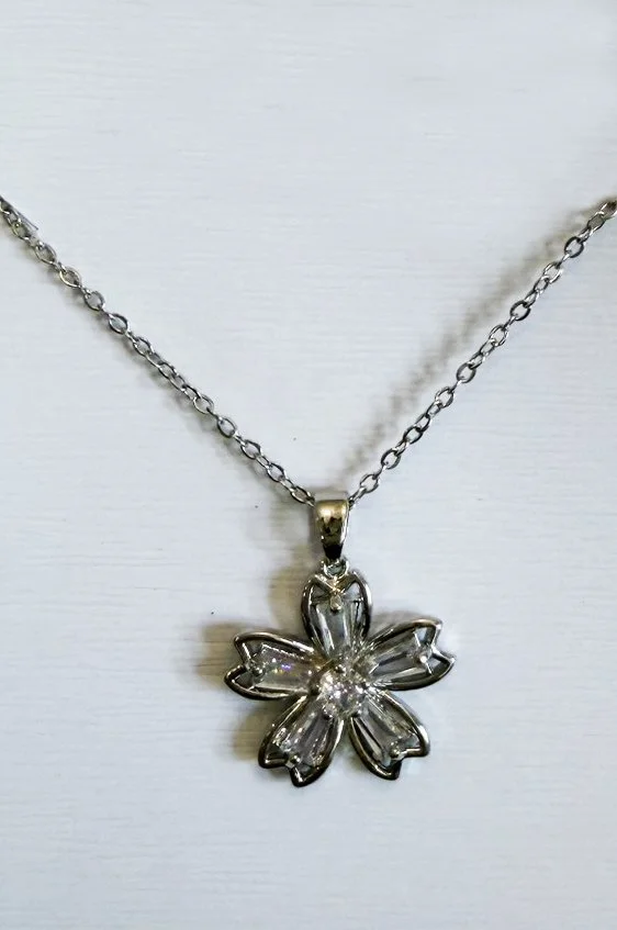 Silver Flower Necklace