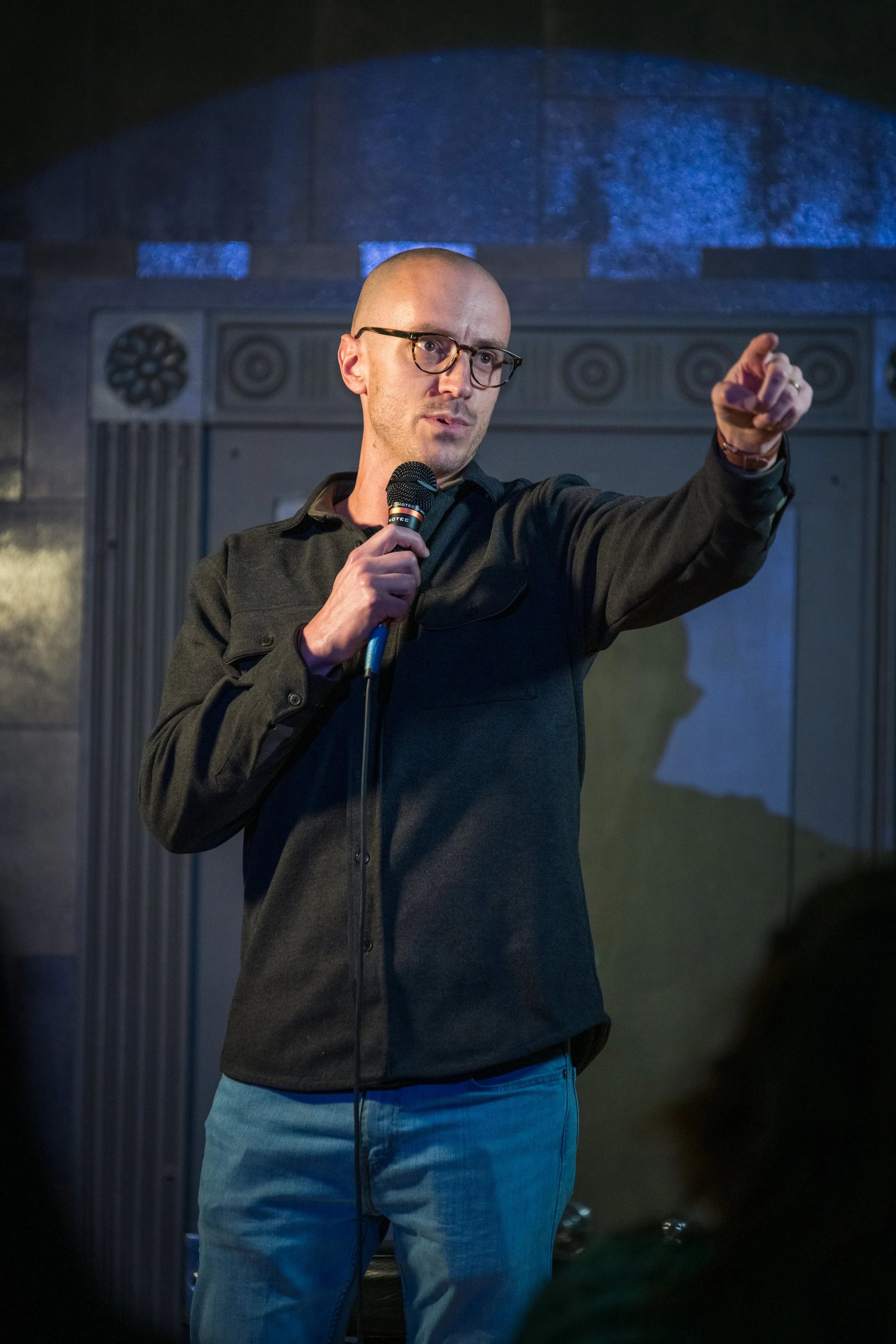 Mike Hammock performing stand up comedy at Pikes Punks Comedy Show in Colorado Springs