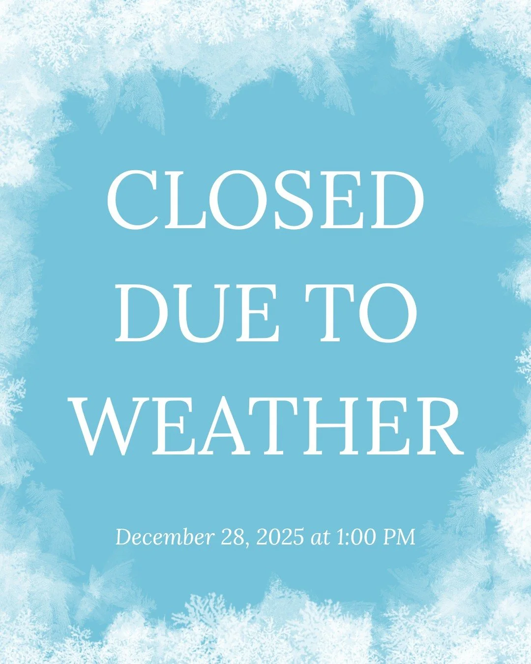 We apologize for the inconvenience, but out of an abundance of caution, the Alton Mill has closed at 1:00 PM today (December 28th) due to the accumulating ice. 

Please stay warm and safe!