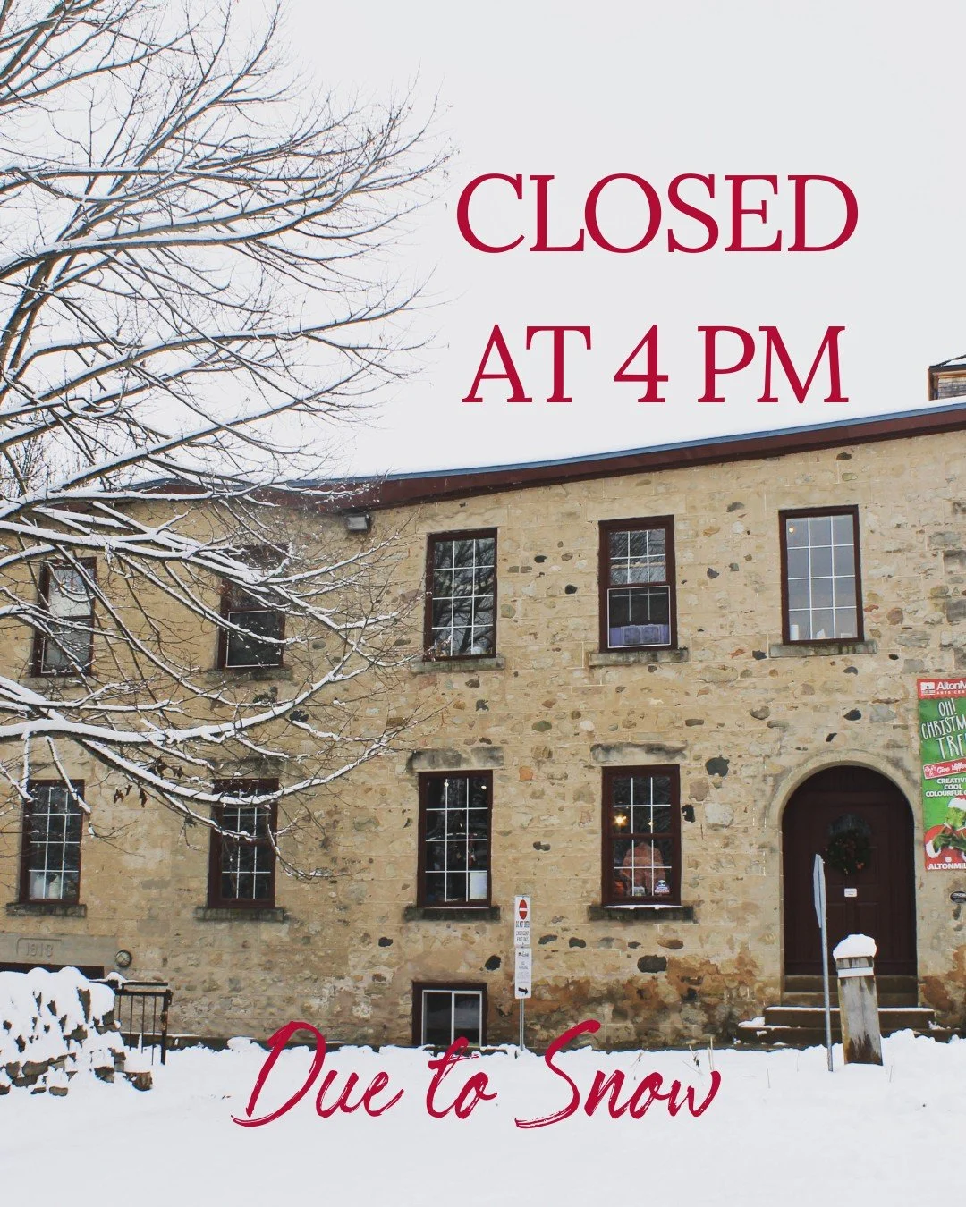 Winter's back...back again...🎶
Out of an abundance of caution, we are closing up a little bit early today, see you tomorrow!