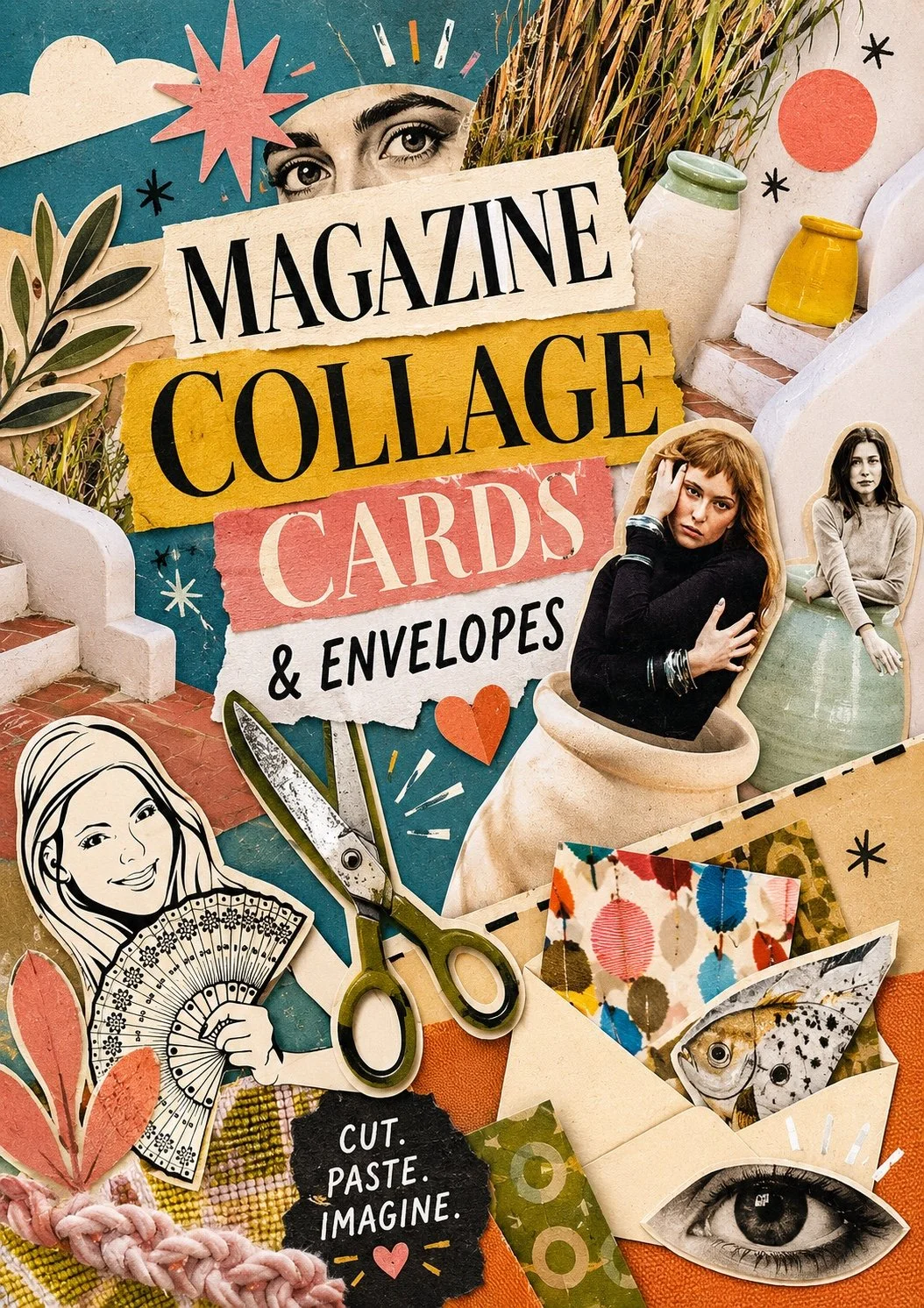 Create at the Mill: Magazine Collage Cards & Envelopes