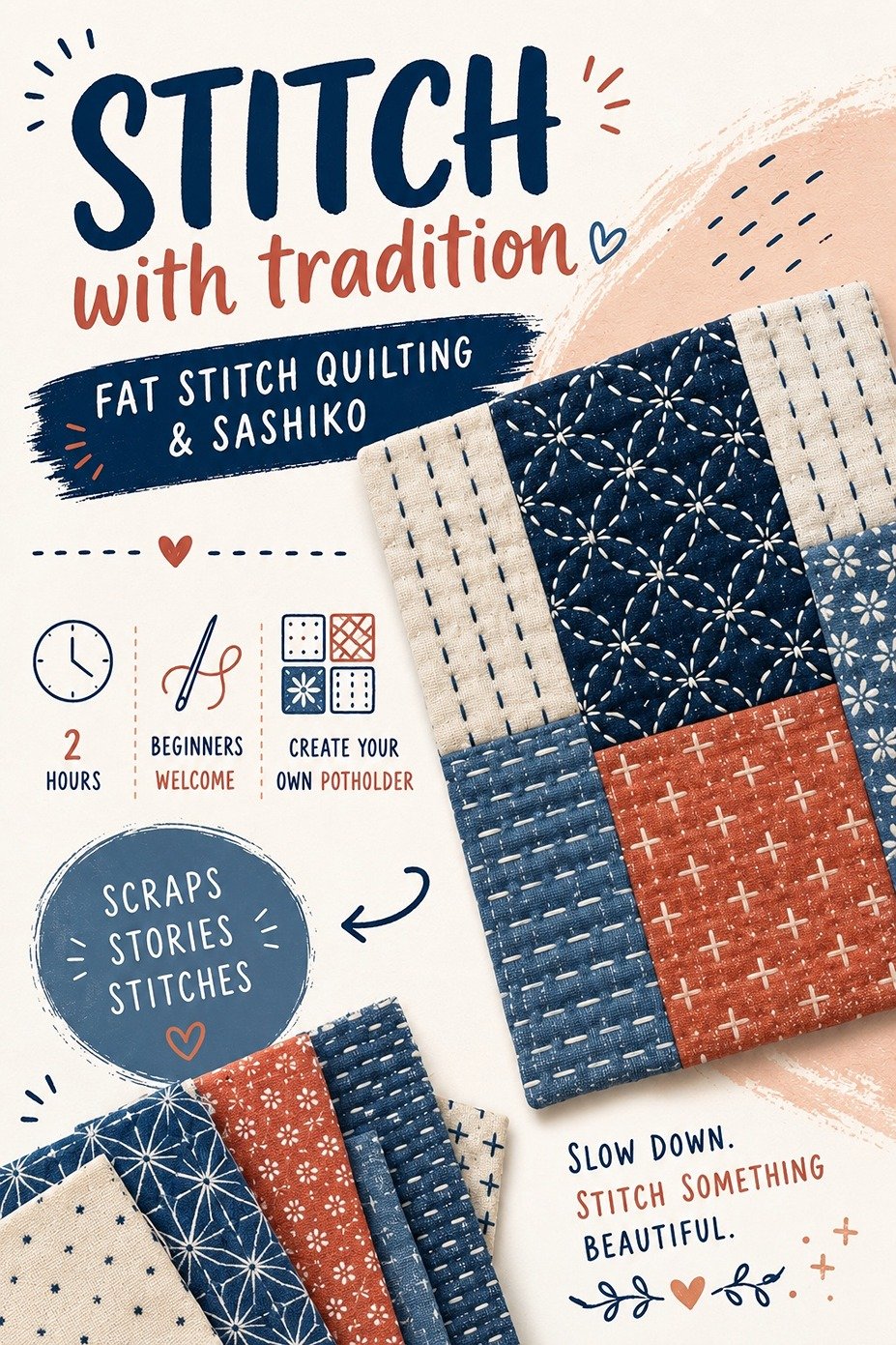Fat-Stitch, Hand-Quilting & Sashiko