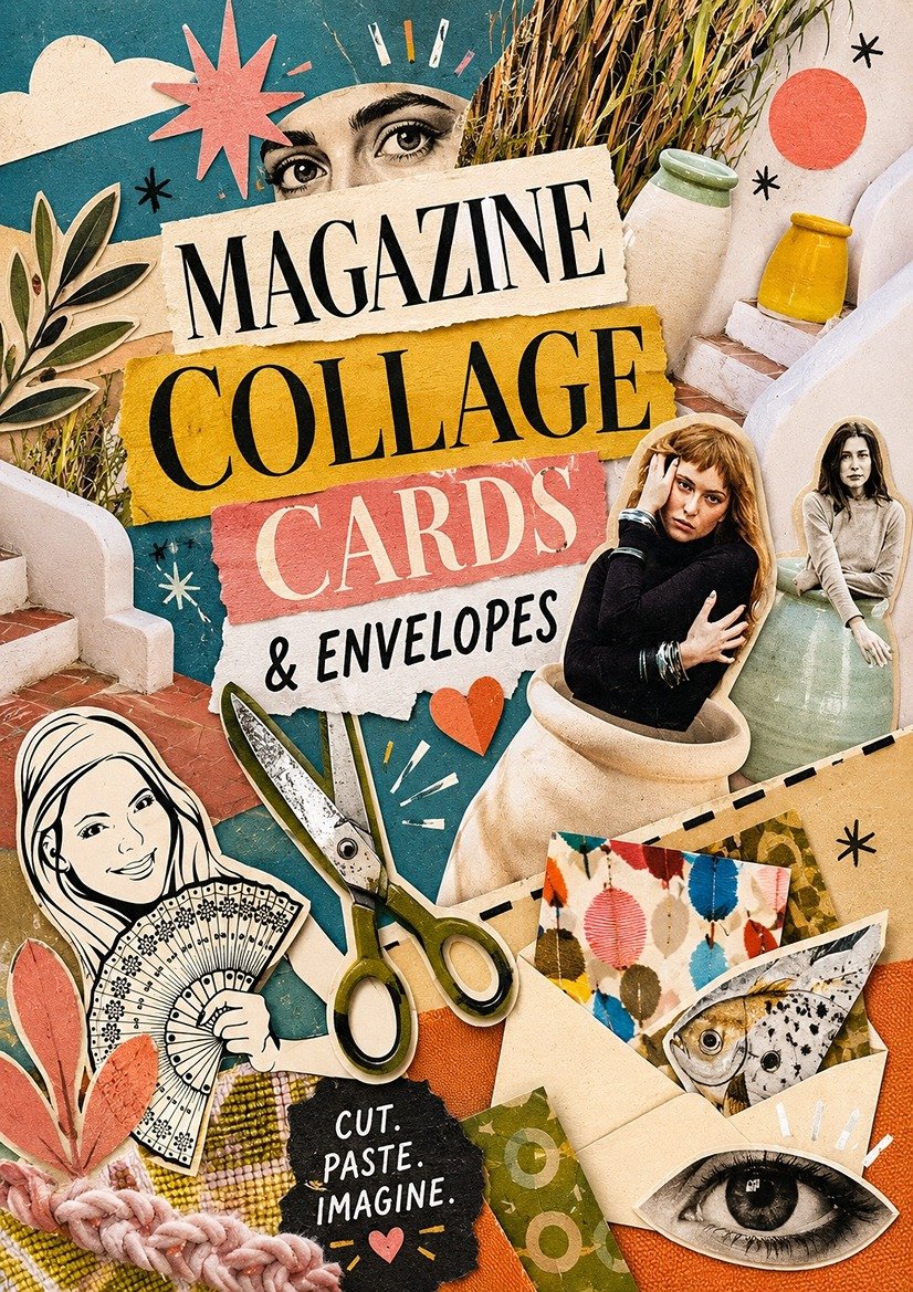 Magazine Collage Cards & Envelopes