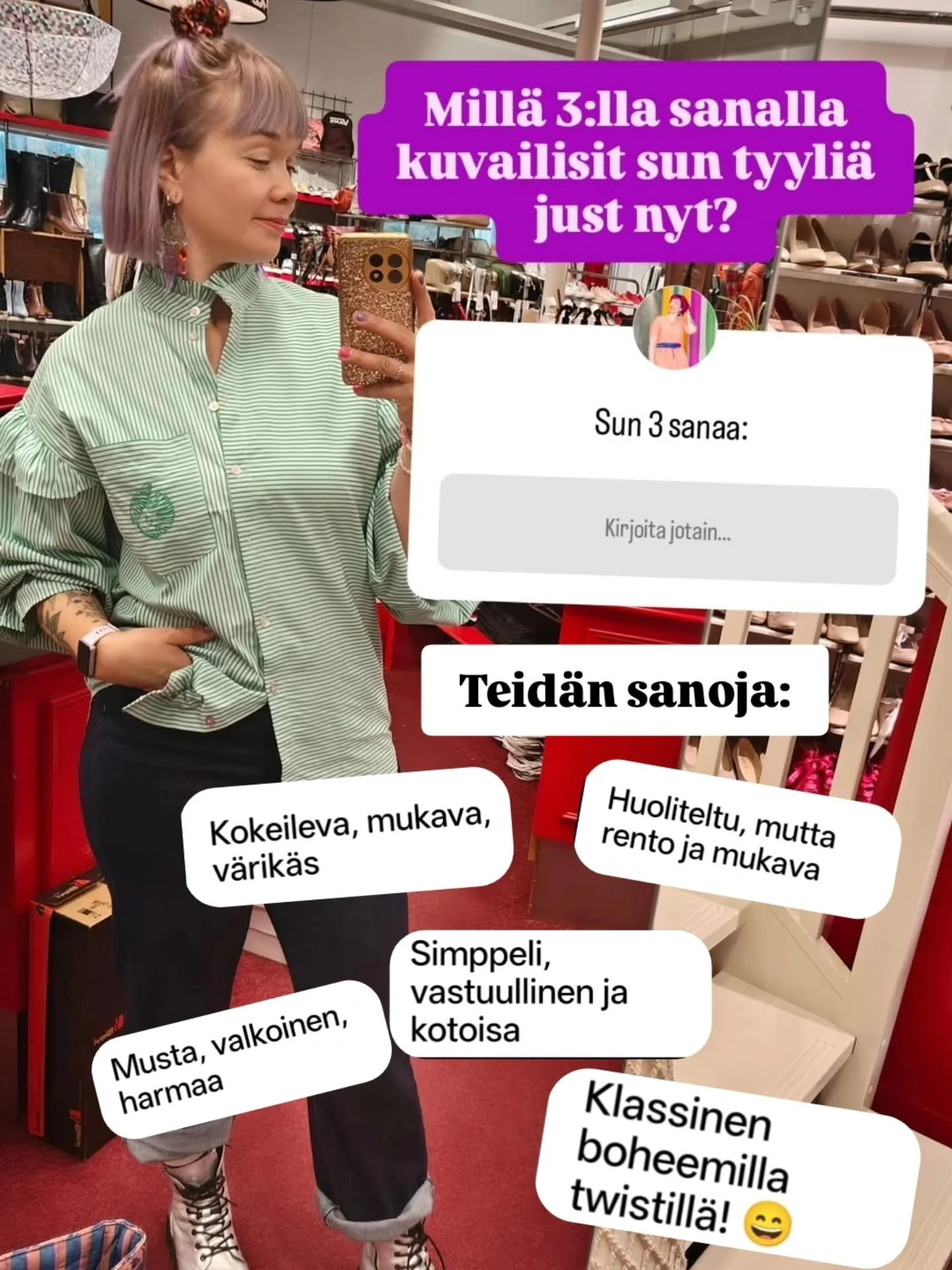 🍁 🍒Pari asiaa sulle pohdittavaksi! 🍁🍒
Villiä, kun syksy jo näin pitkällä, eikä mun vaatekaappi oo ainakaan vielä ihan täysin siirtynyt syysmoodiin. 🙀😄 Miltä sun tilanne vaikuttaa?
Kauden vaihtuessa my&o