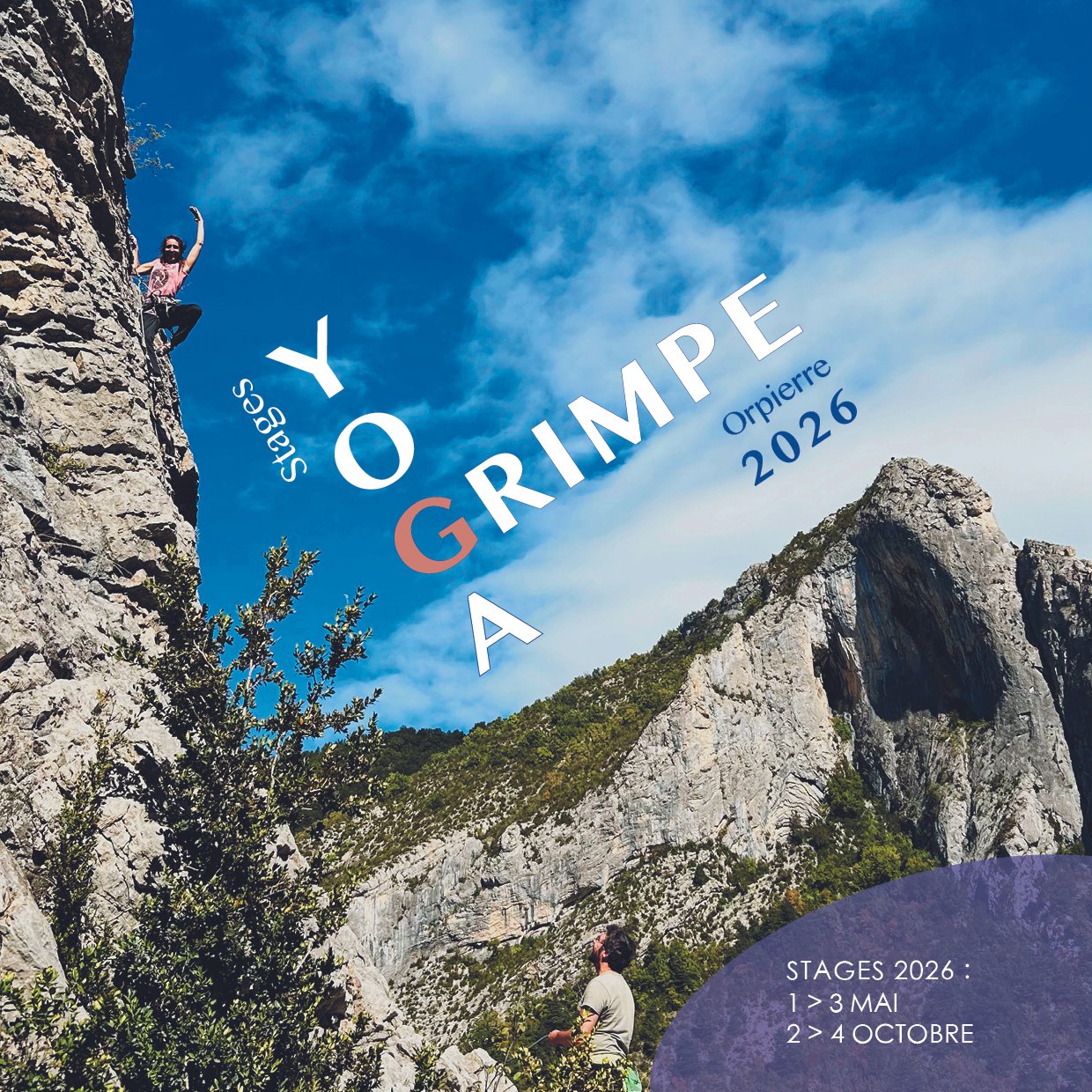 Stages yoga grimpe à Orpierre