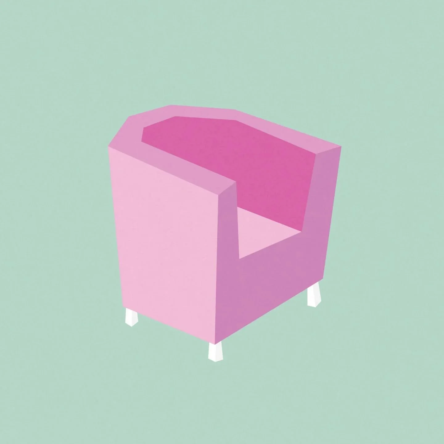 Lonely pink bucket chair

#digitalart
