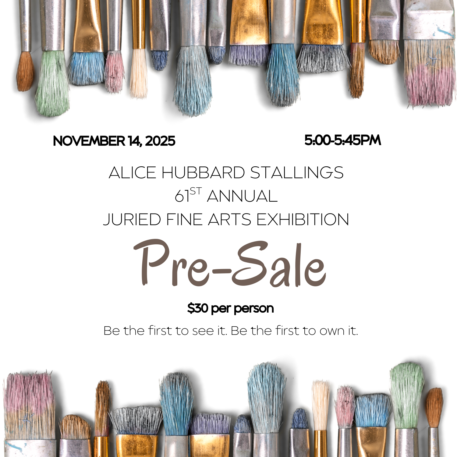 61st Annual Fine Arts Show Pre-Sale