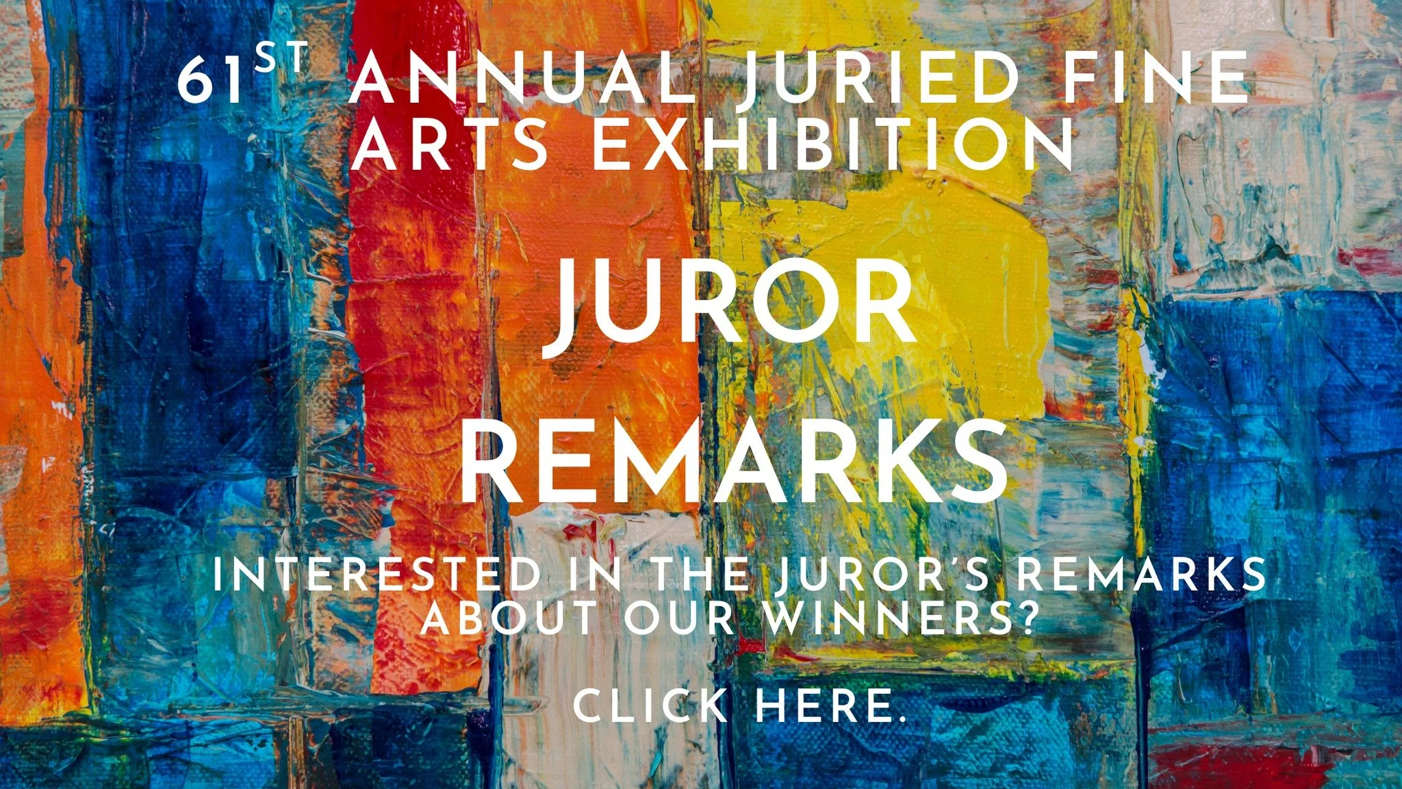 🎨✨ Behind the Winning Artwork: Juror&rsquo;s Remarks ✨🎨

One of the most exciting parts of the Fine Arts Show is hearing directly from our juror, the expert eye who evaluates each piece with care, insight, and a deep love for the arts.

This year, 