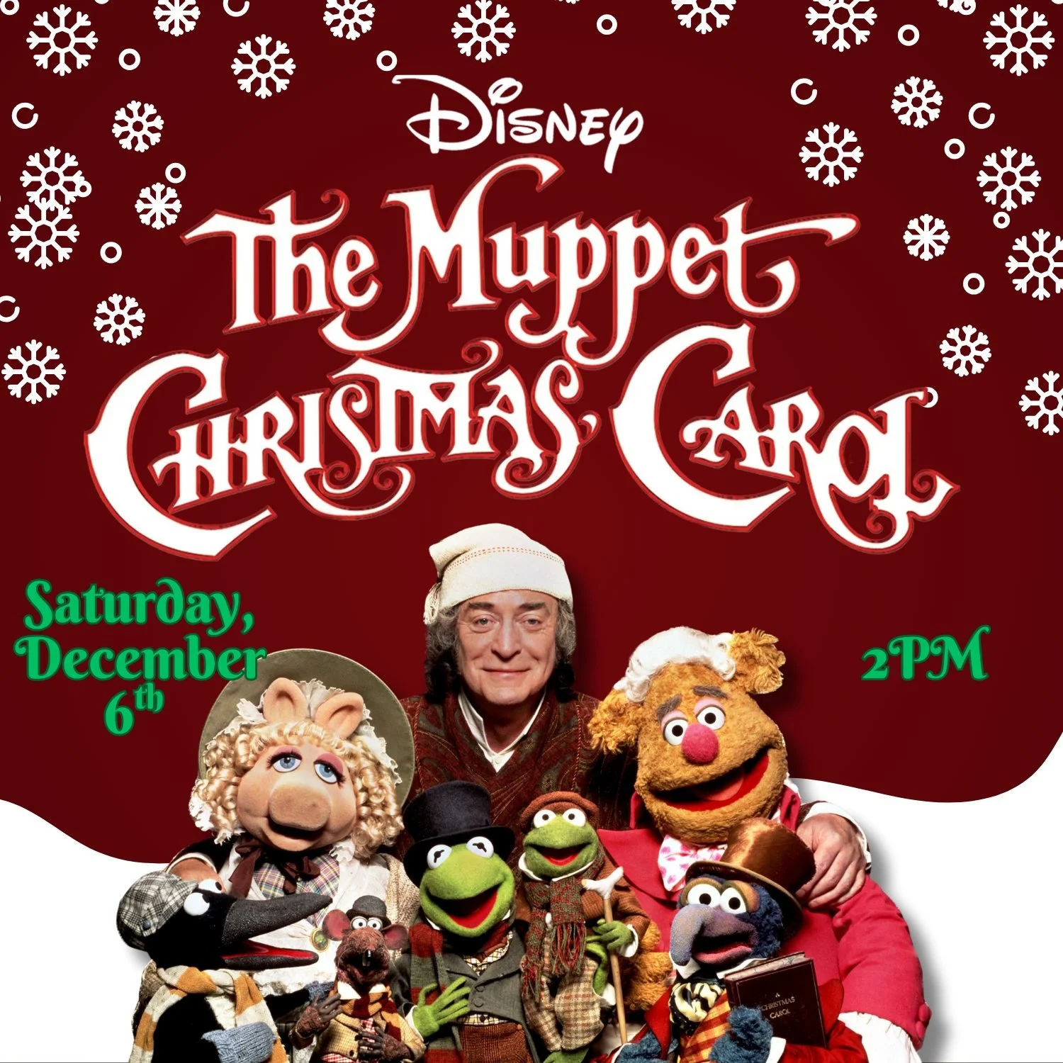 Looking for the perfect family activity after the Washington Christmas Parade?

Join us at the Turnage Theatre for a FREE screening of The Muppet Christmas Carol on Saturday, December 6th at 2PM!

A holiday classic (and this humble writer&rsquo;s abs