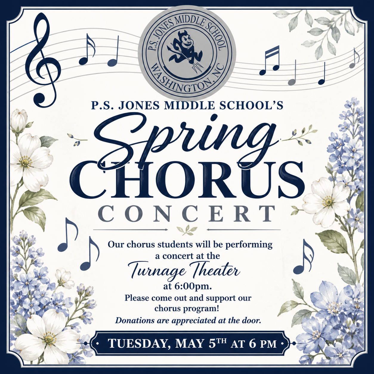 P.S. Jones Middle School Spring Chorus Concert