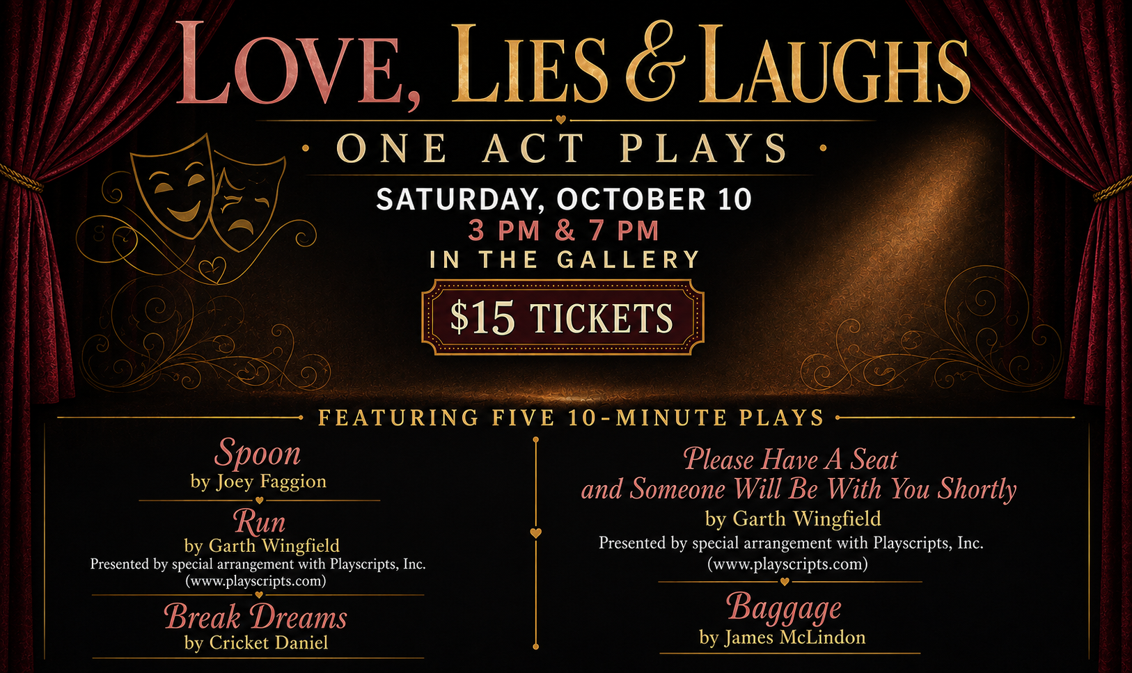 Love, Lies & Laughs- One Act Plays