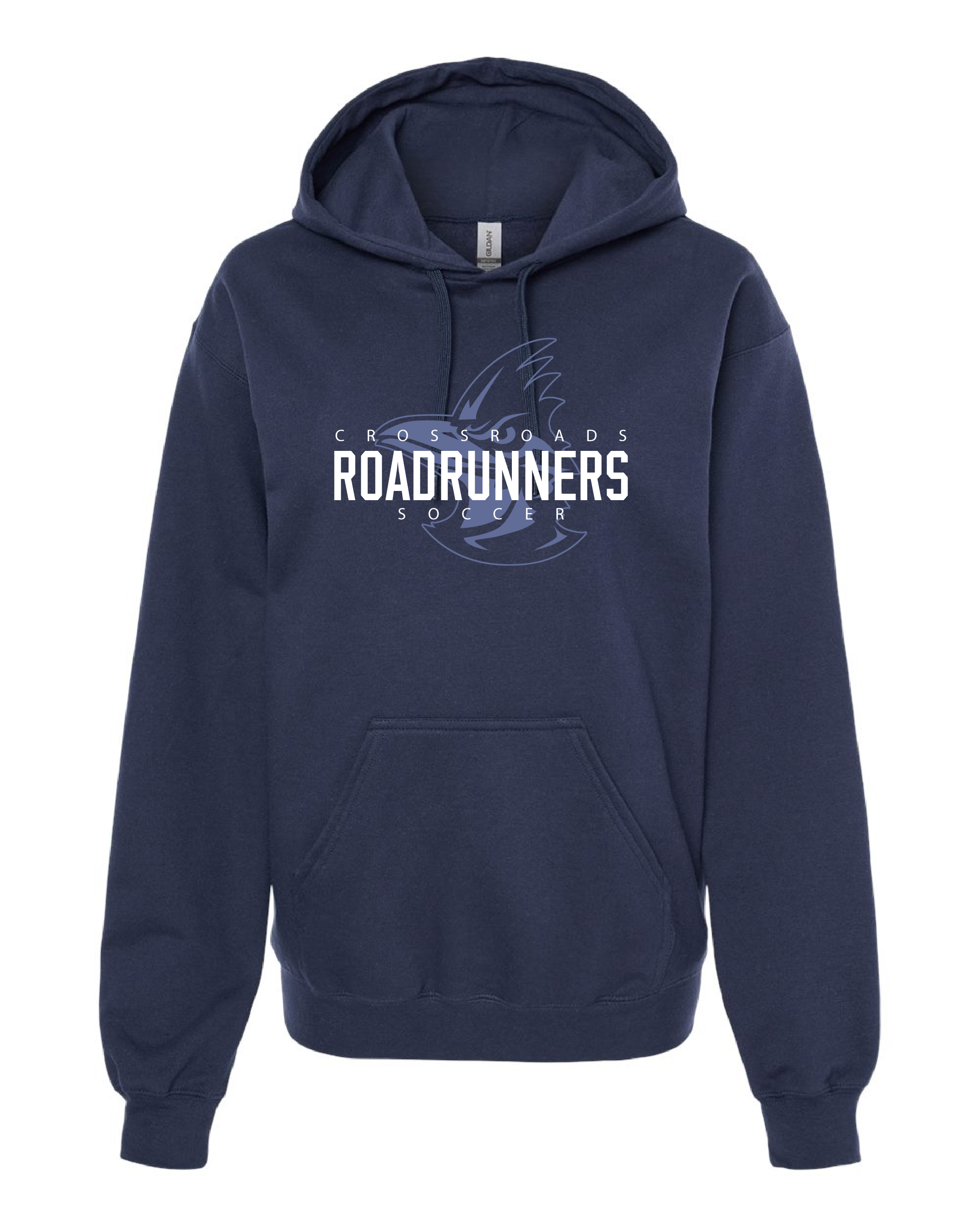 Crossroads Roadrunners Soccer Hoodie | Navy Graphic Sweatshirt
