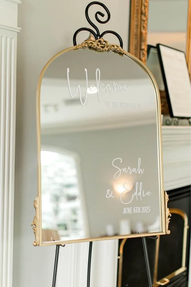 Gold Customized Welcome Mirror