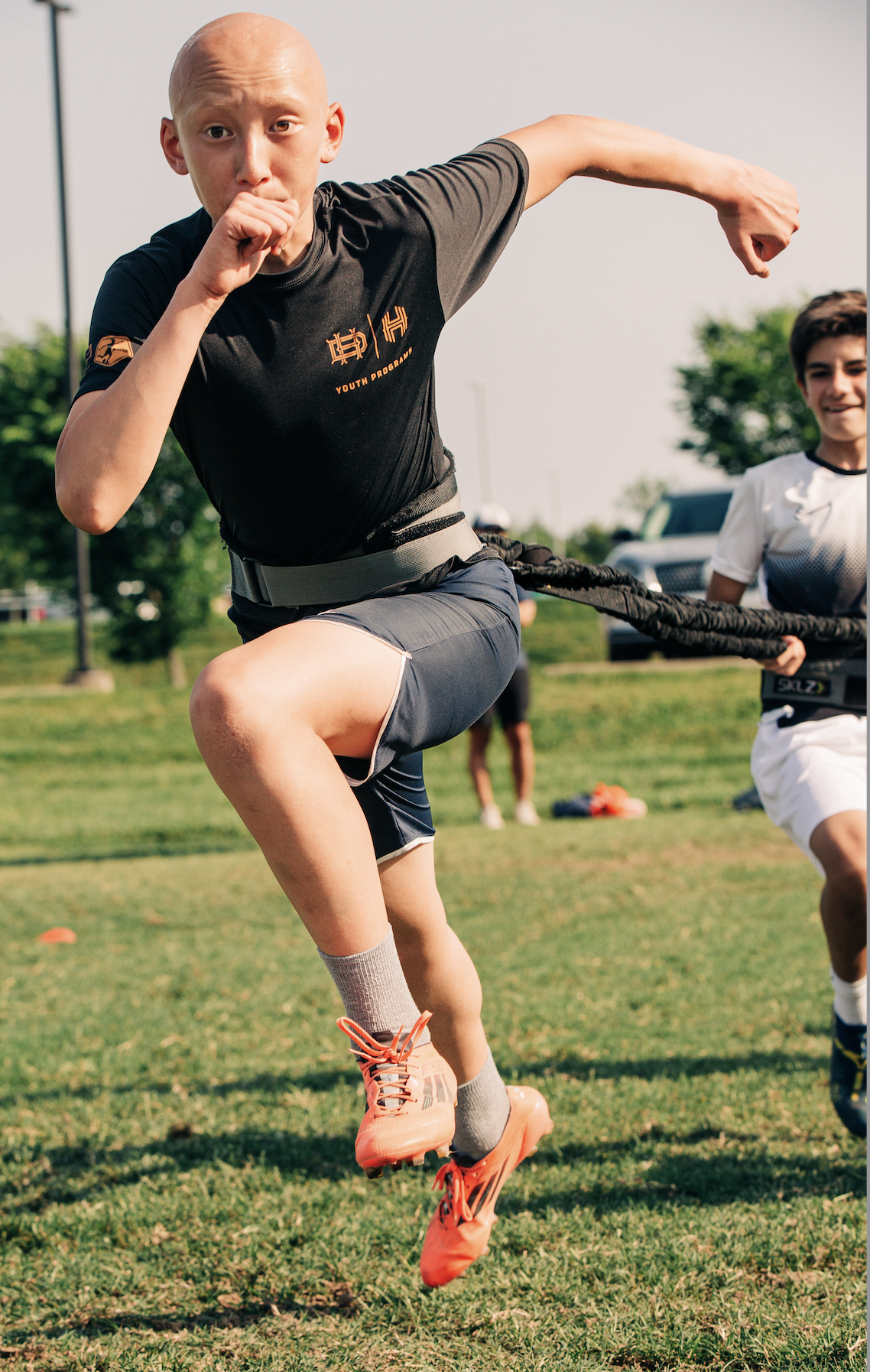 Athlete performing agility drills at Footie Fit