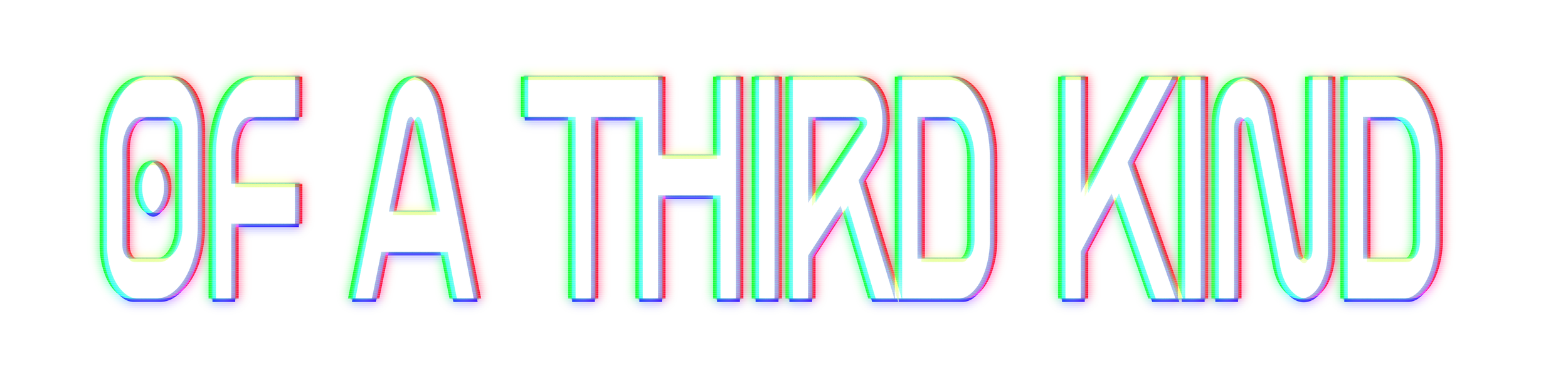 Colorful neon text that says "OF A THICK KID" with rainbow effect.