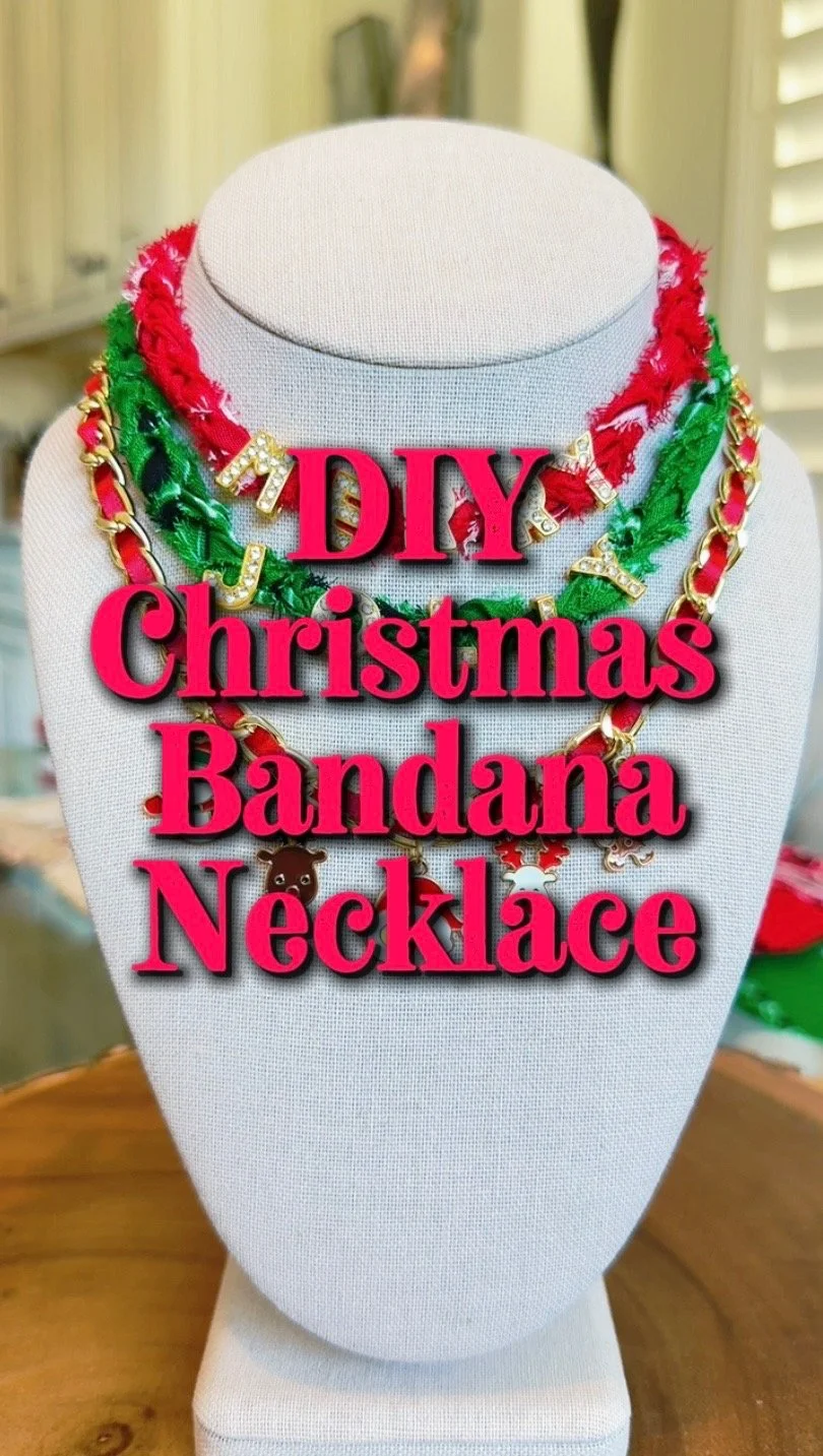 DIY Christmas Bandana Necklace