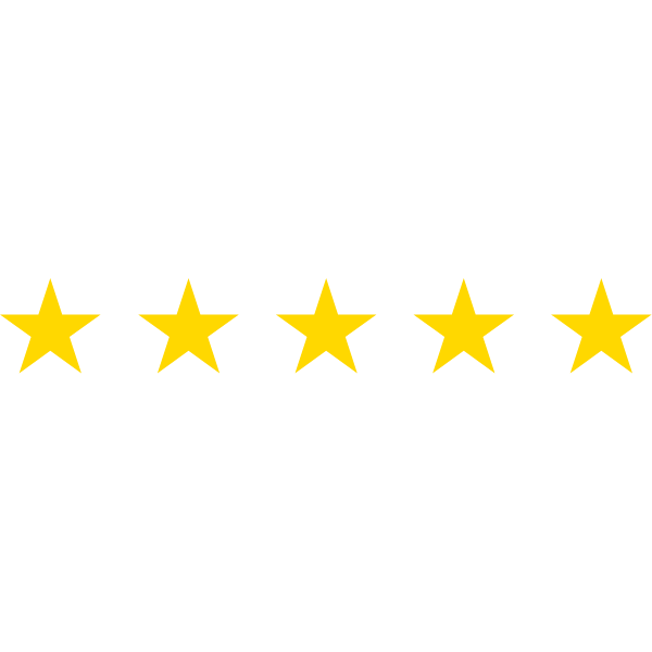 A rating graphic showing five yellow stars with a black line and label 'Top Rated' above, and 'Customer Satisfaction' below.