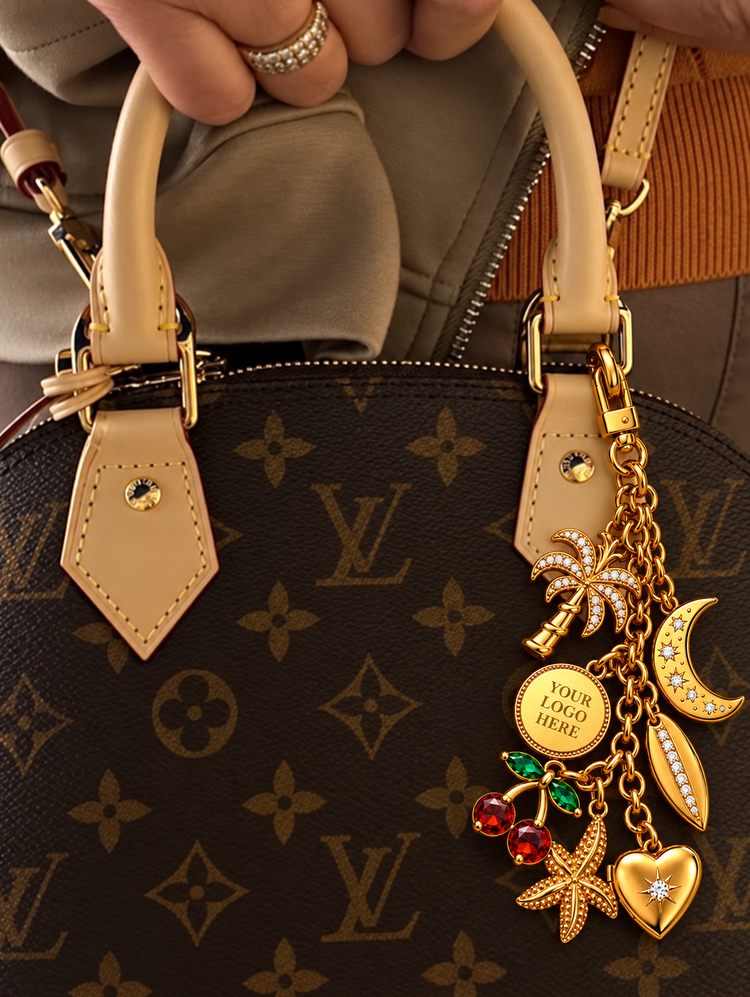 Fancy Custom Designed Bag Charms with Logo