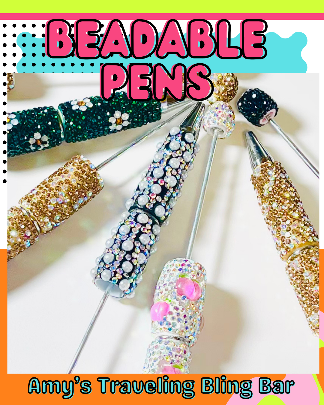Beadable Rhinestone Pen Party