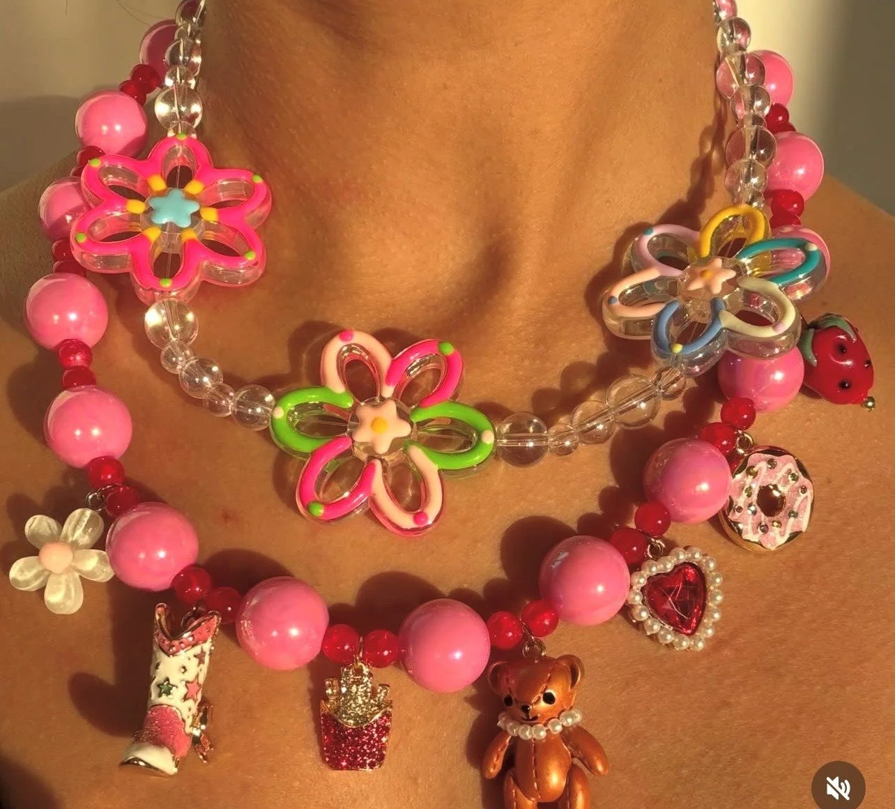    Pink Pop Charm Necklace INSPO for Event