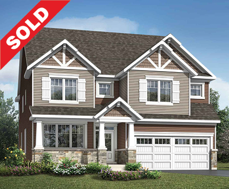 A two-story house with a
