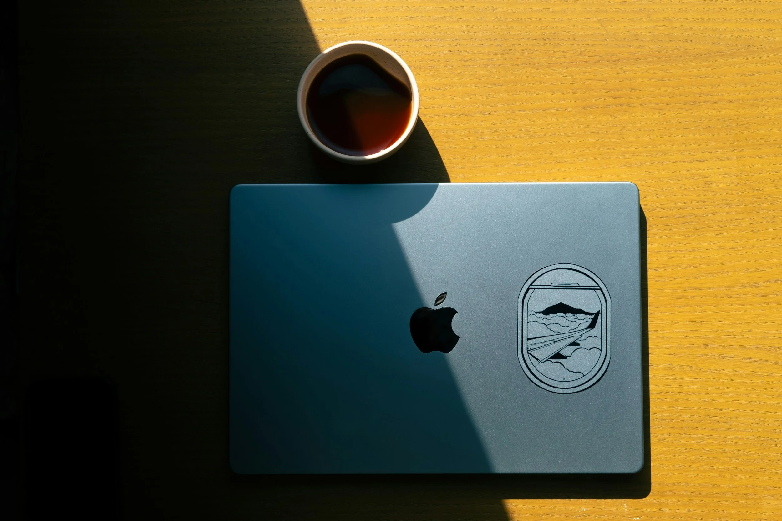 computer and coffee photo