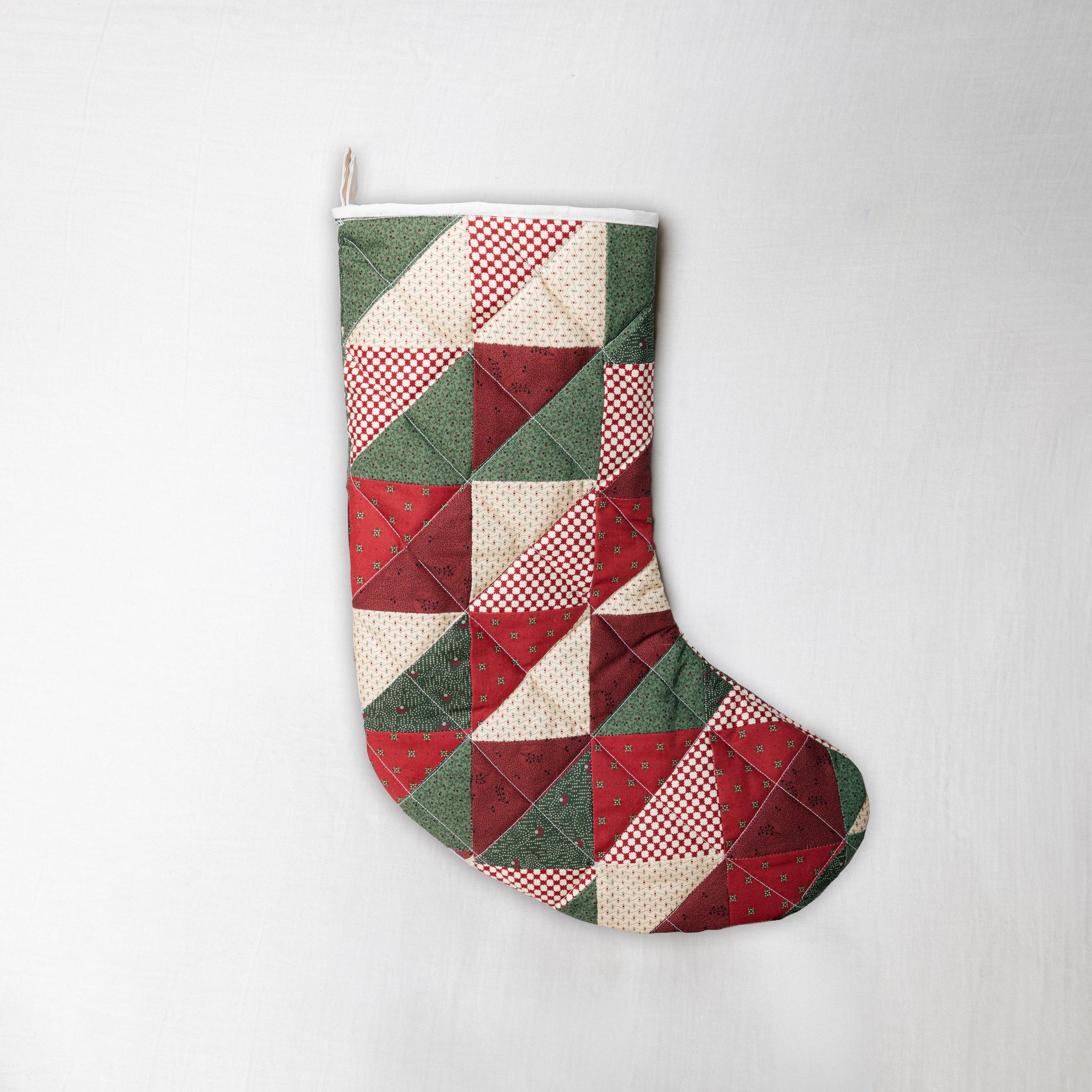 Triangle Patchwork Stocking