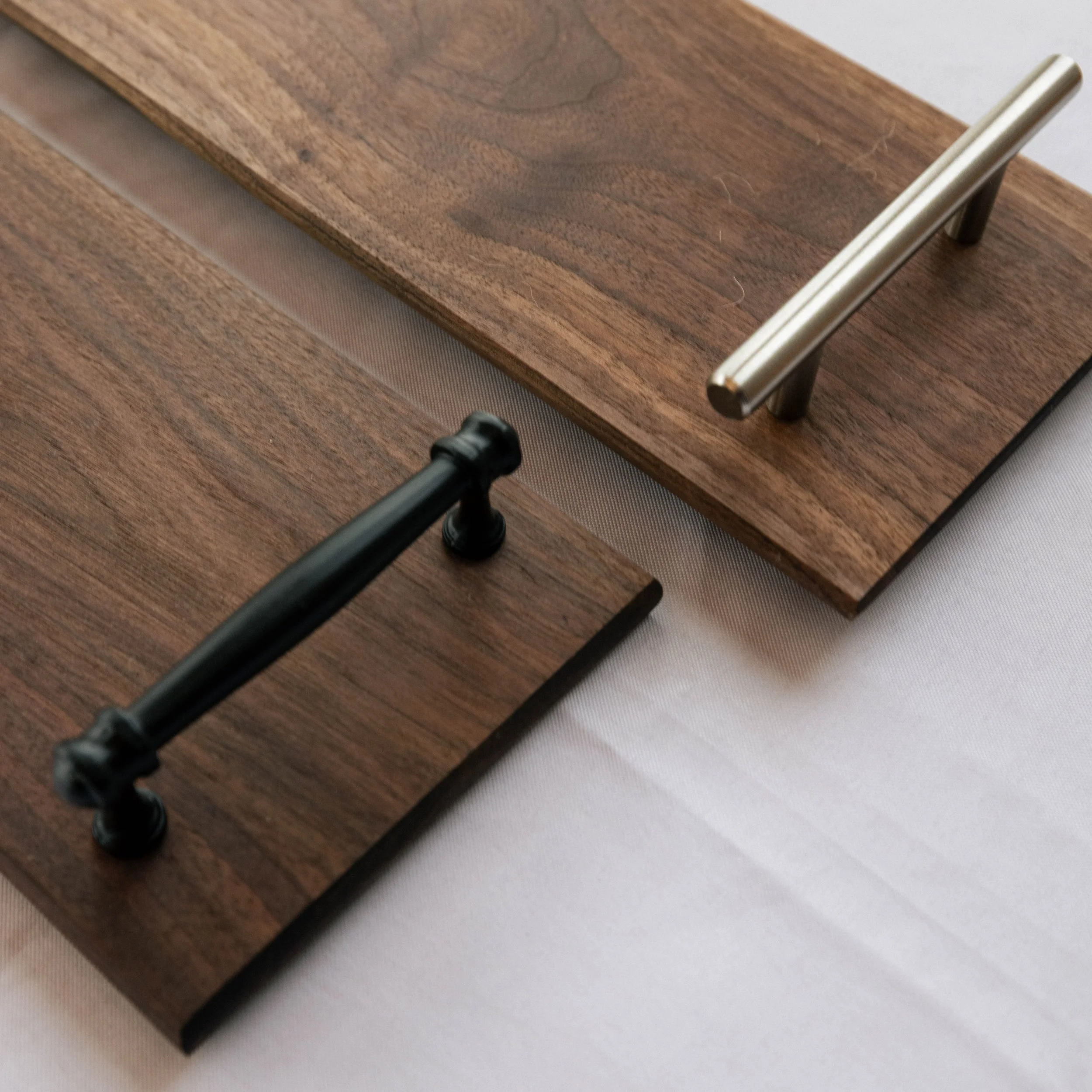 Wooden Centerpiece Tray with Hardware Handles