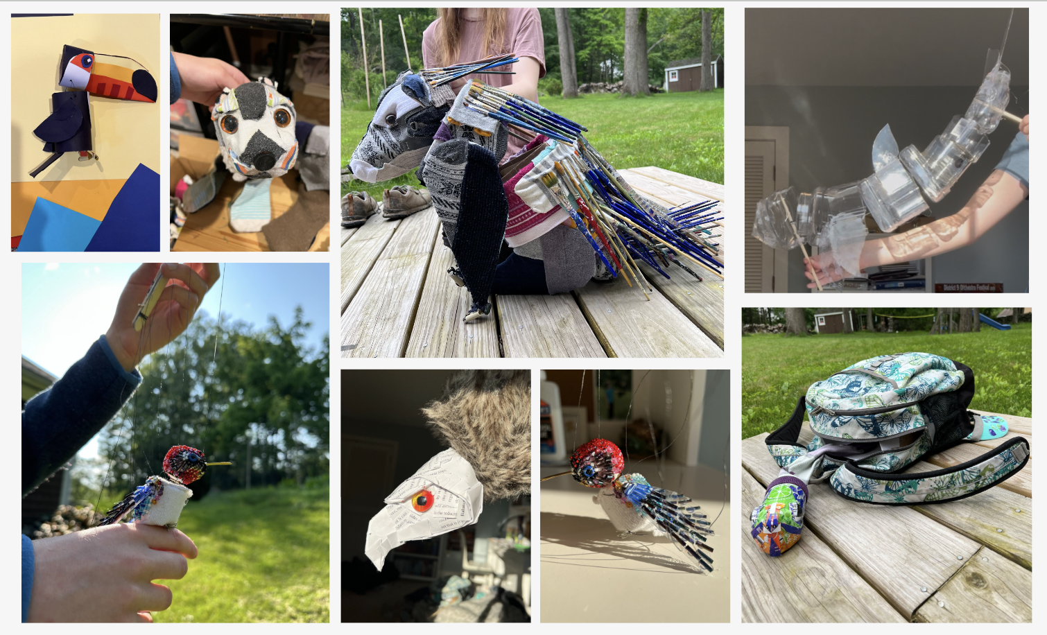 Recycled Materials Puppets