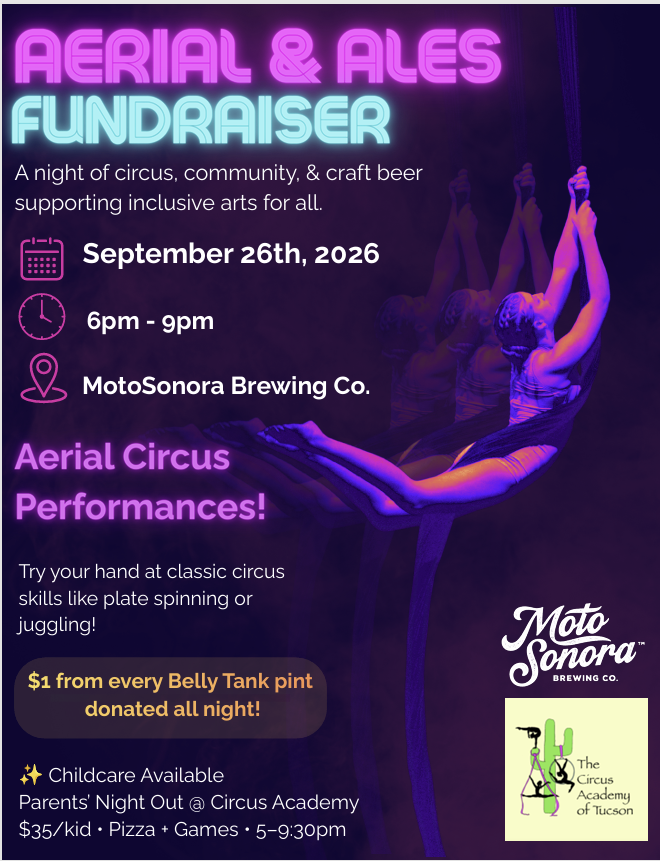 Circus Acts and Drinks at Moto Sonora! A Benefit
