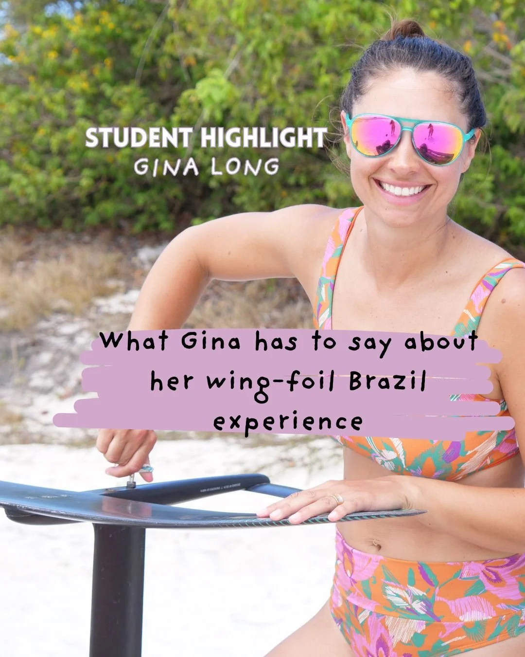 Gina joined Strutkiteandwing in Brazil for her first ever wing-foil experience. From never ever doing any windsports to short foil rides within a week, she is a Superstar! This is what she had to say: 

&ldquo;I just finished an amazing wing foiling 