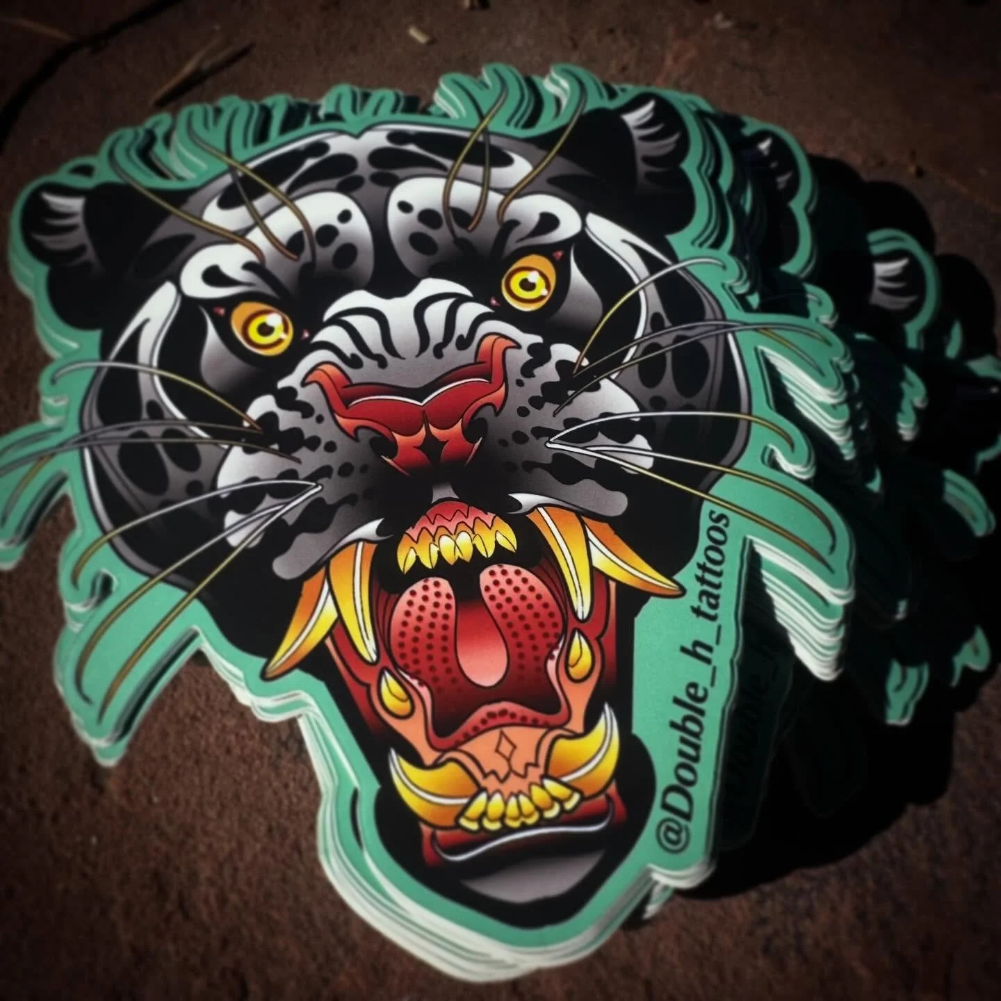 New stickers are in! If you got one of the blue background ones those are pretty much gone. Pretty stoked on how these new ones came out at 5x5&rdquo; Now available exclusivly at Sovereign Souls Tattoo in Loveland! #stickerapp #tattoostickers #panthe