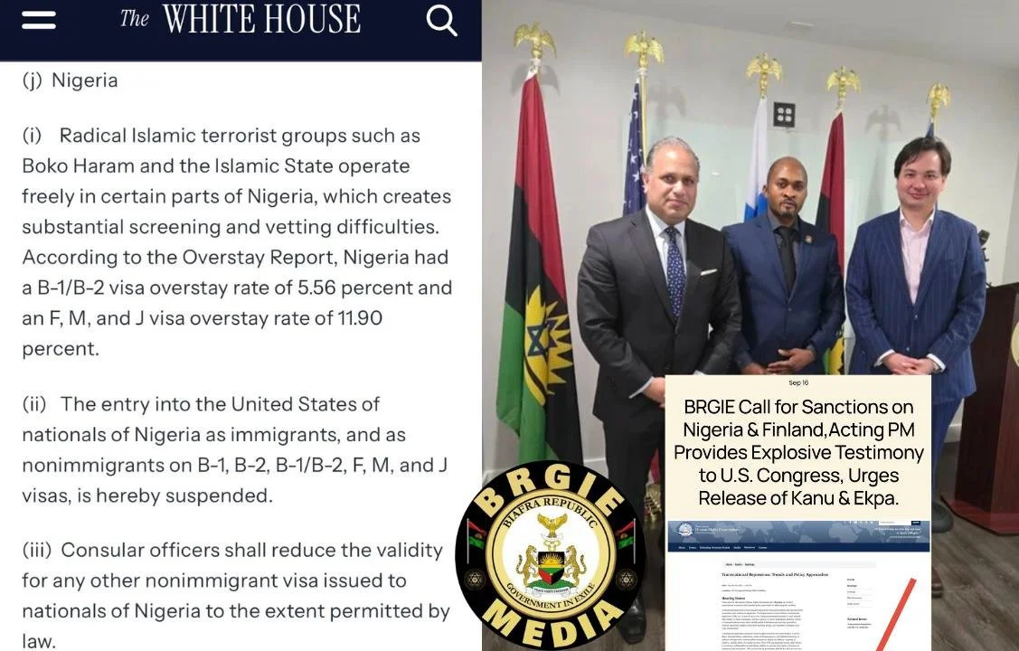 BRGIE Lauds U.S. Govt. for invoking Accountability Act &amp; sanctions on Nigeria