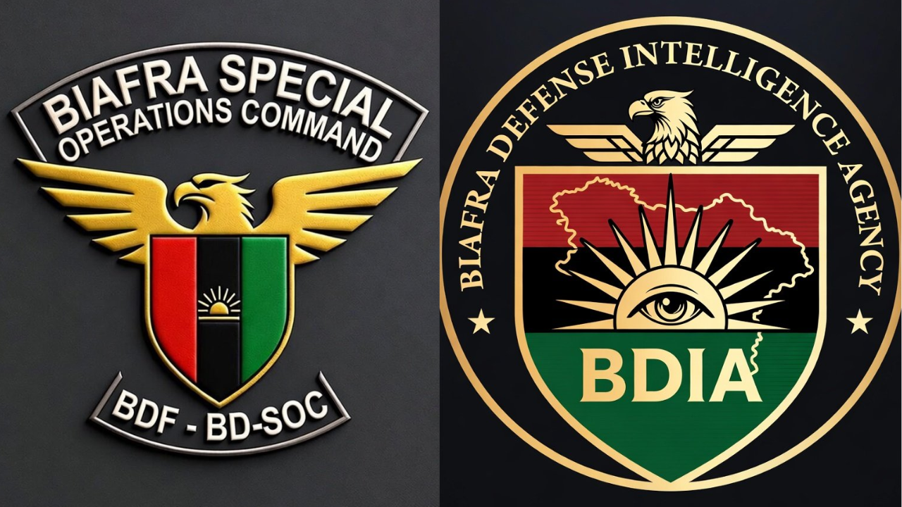 Biafra Defense Forces announces the formal establishment/activation of Biafra Defense Intelligence Agency (BDIA) &amp; Biafra Special Operations Command (BDSOC)