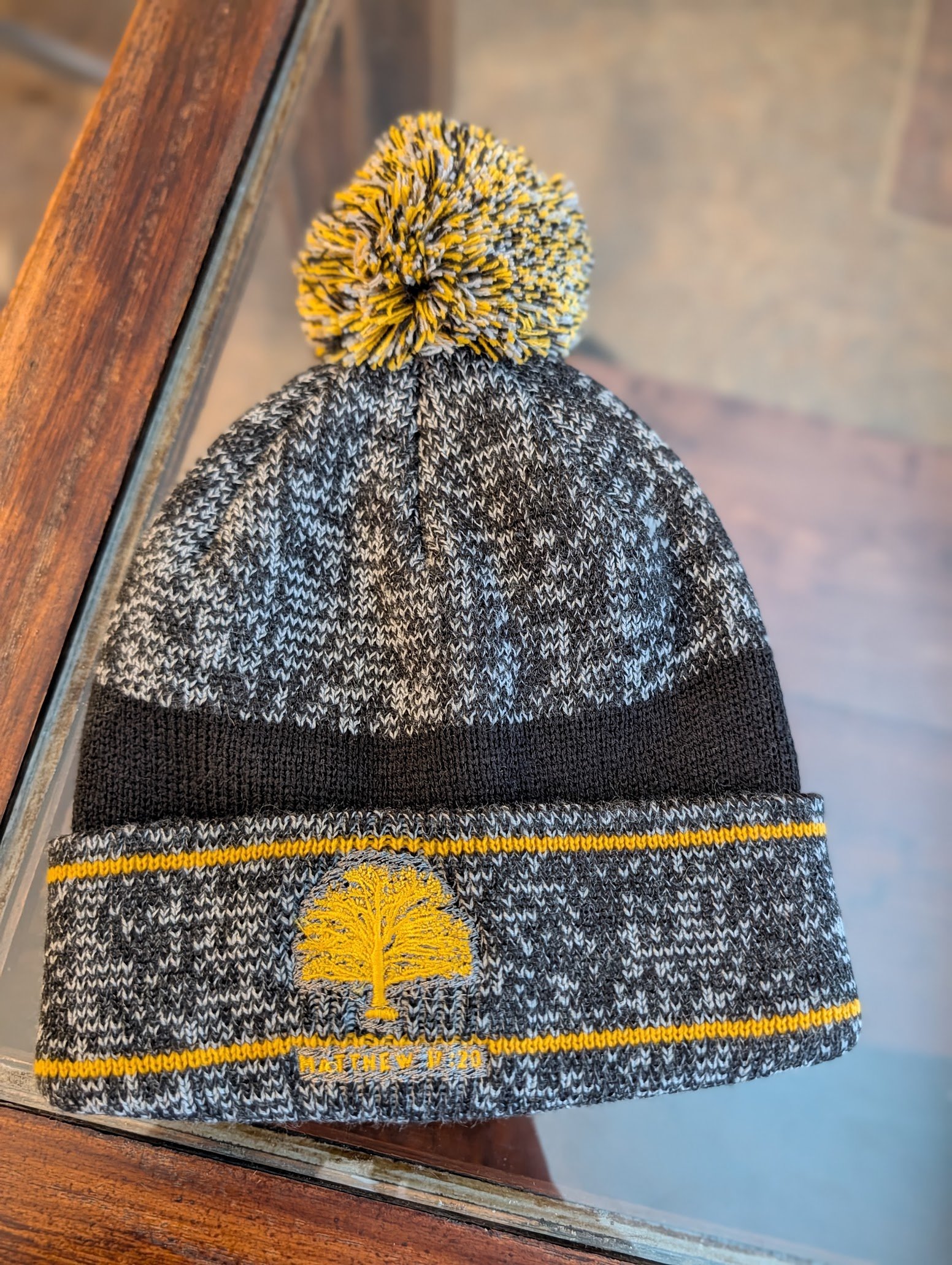 Mustard Seed Pom-Pom Beanie