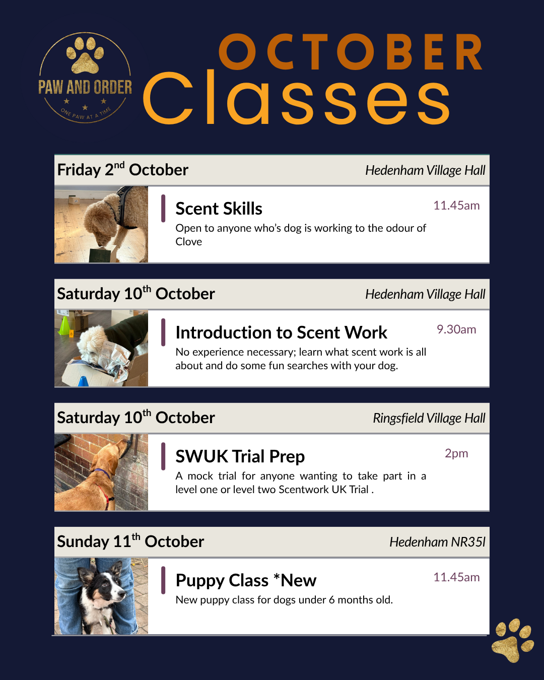 Coming Up in October