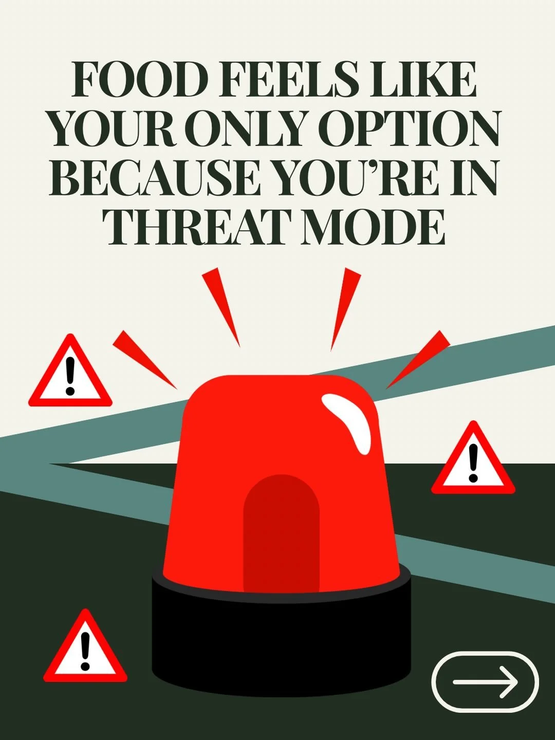 There&rsquo;s a reason food feels like the only way to manage how you feel.

When we&rsquo;re overwhelmed or distress, our threat system is activated. Threat is uncomfortable and if you struggle to rest or sit with difficult feelings, you reach to yo