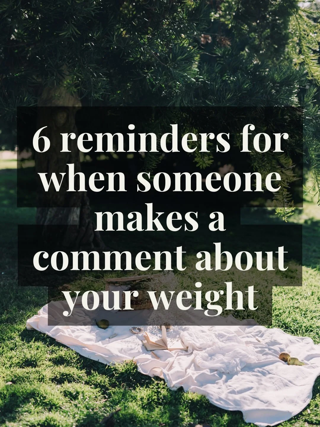 Someone comments on your weight and you feel frozen, so taken aback you don&rsquo;t know how to respond.

Commenting on people&rsquo;s bodies has become so normalised but it doesn&rsquo;t make it okay or that you have to respond a certain way.

You a