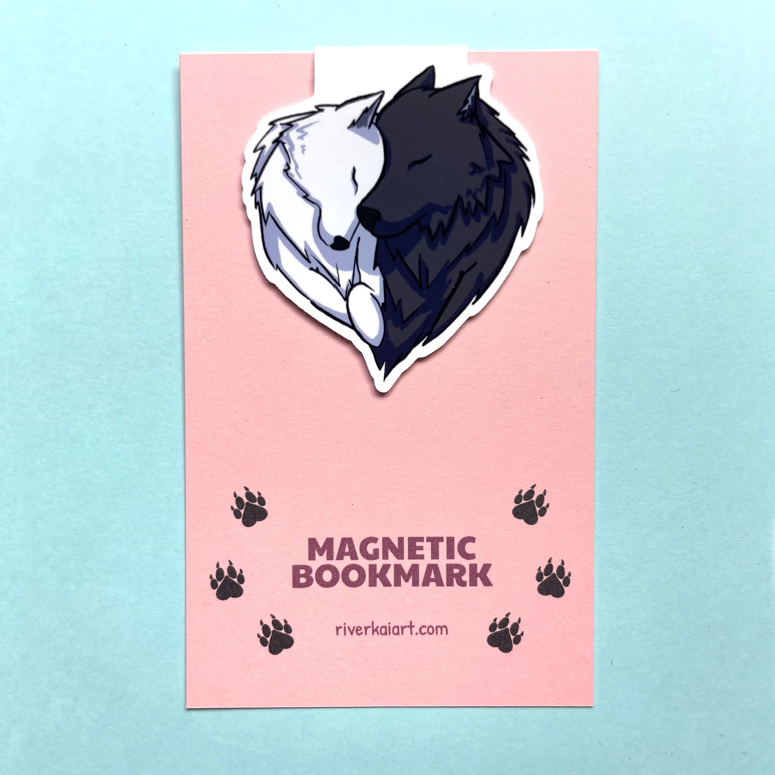 White Wolf Magnetic Bookmark - My Shy Alpha Werewolf Romance Bookmark (Copy)