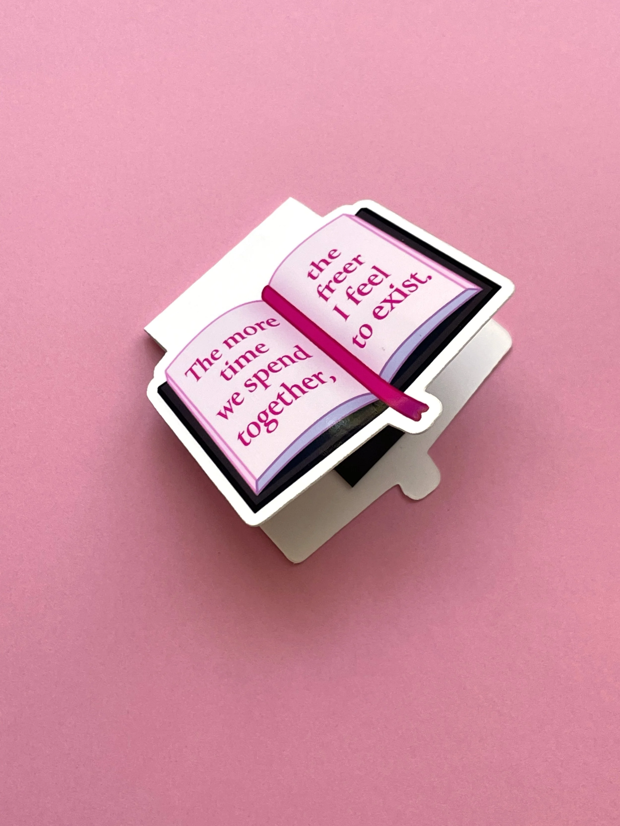 "The more time we spend together..." Magnetic Bookmark - Romance Quote Bookmark