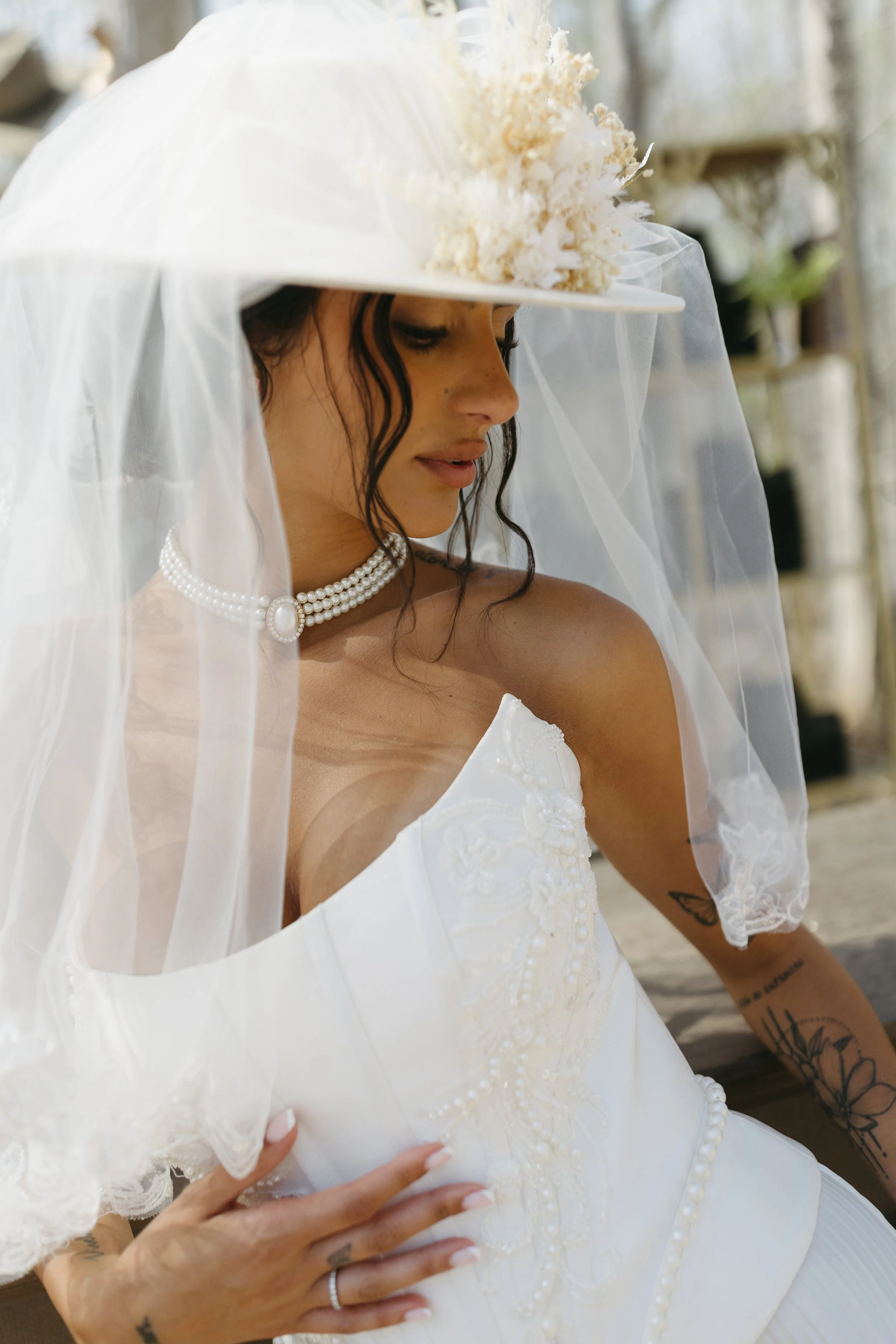 Custom bridal hat