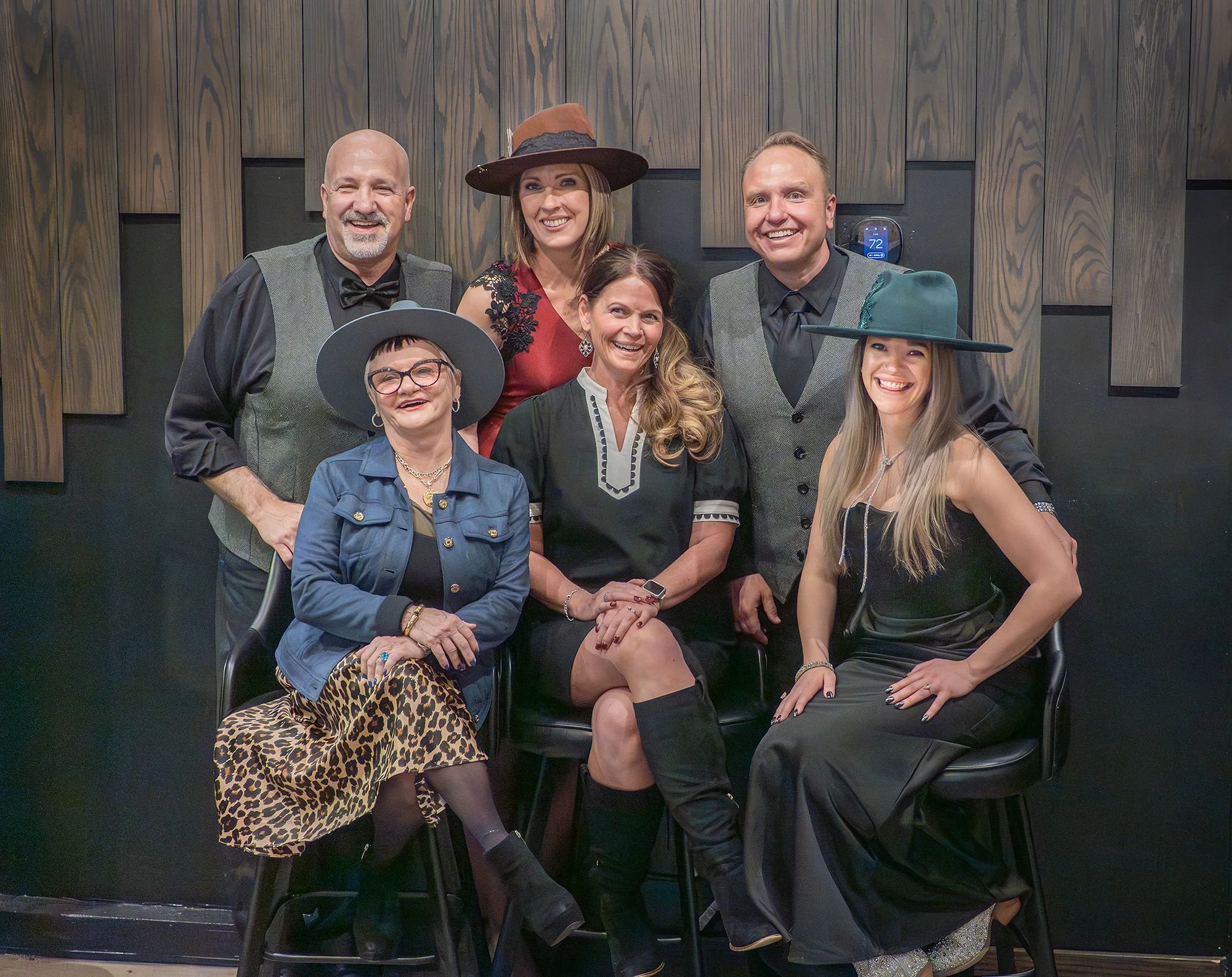 Guests designing custom hats at Brim to Barrel, a luxury event featuring Moss Custom Hat Bar and interactive styling for high-end weddings and brand activations.