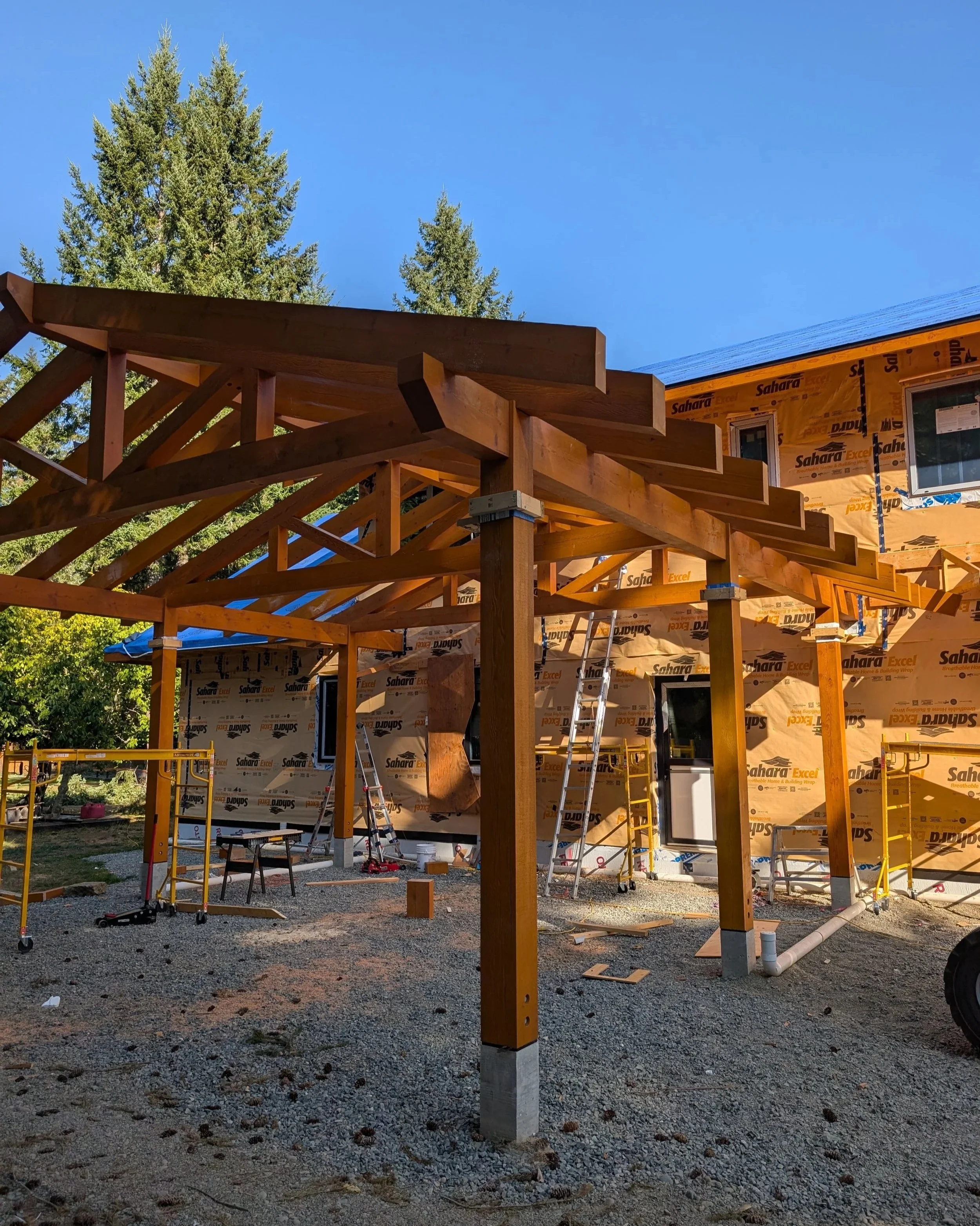 Timber Frame Owner-Build, Fanny Bay