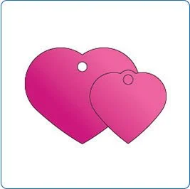 Large and Small Heart Shaped ID Tag for Dogs and Cats