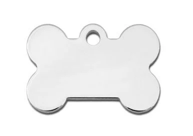 Large Bone Shaped Silver Pet/Dog ID Tag