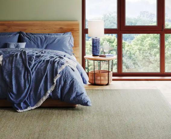 Pebble Handwoven Performance Rug in Green - In Store Sample