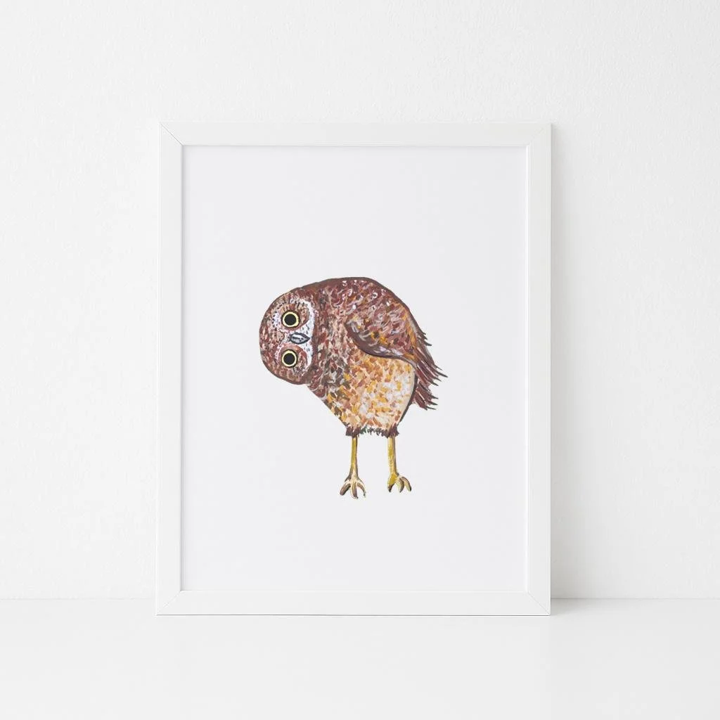Burrowing Owl Art Print by Red + Wolf