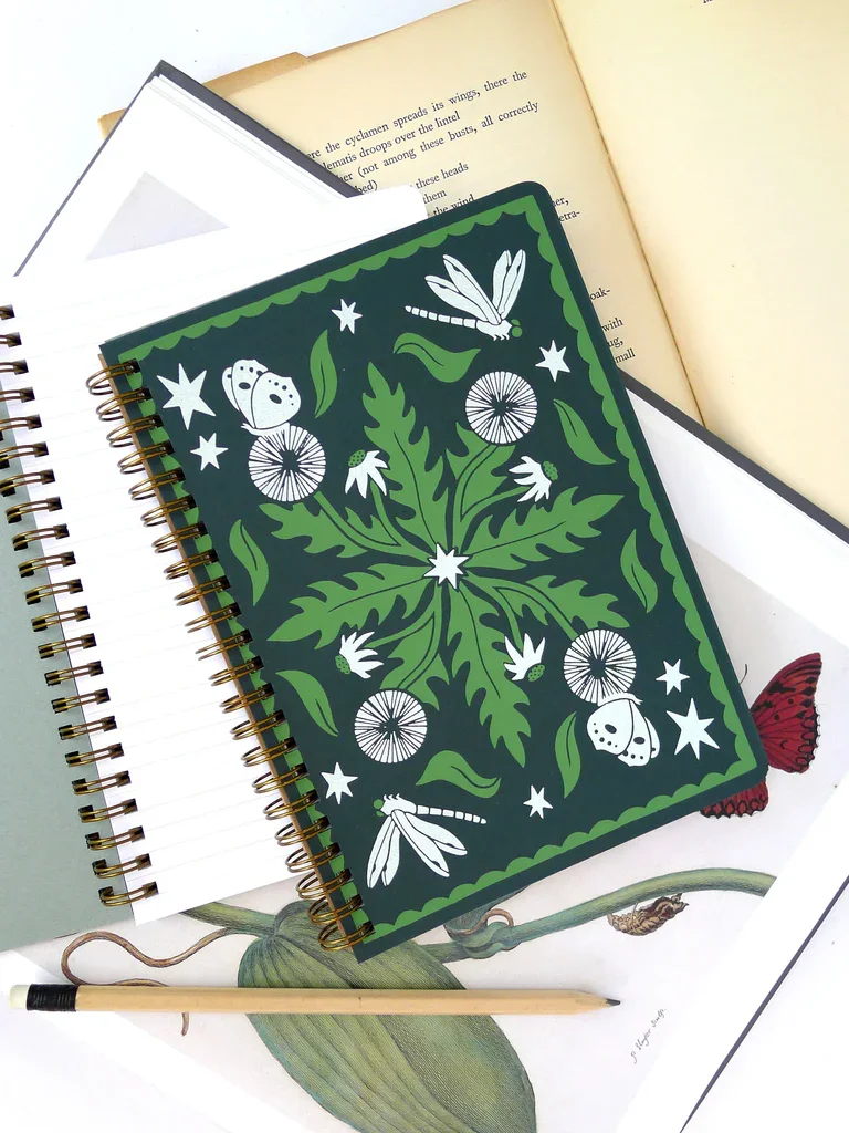 Dandelion Spiral Notebook