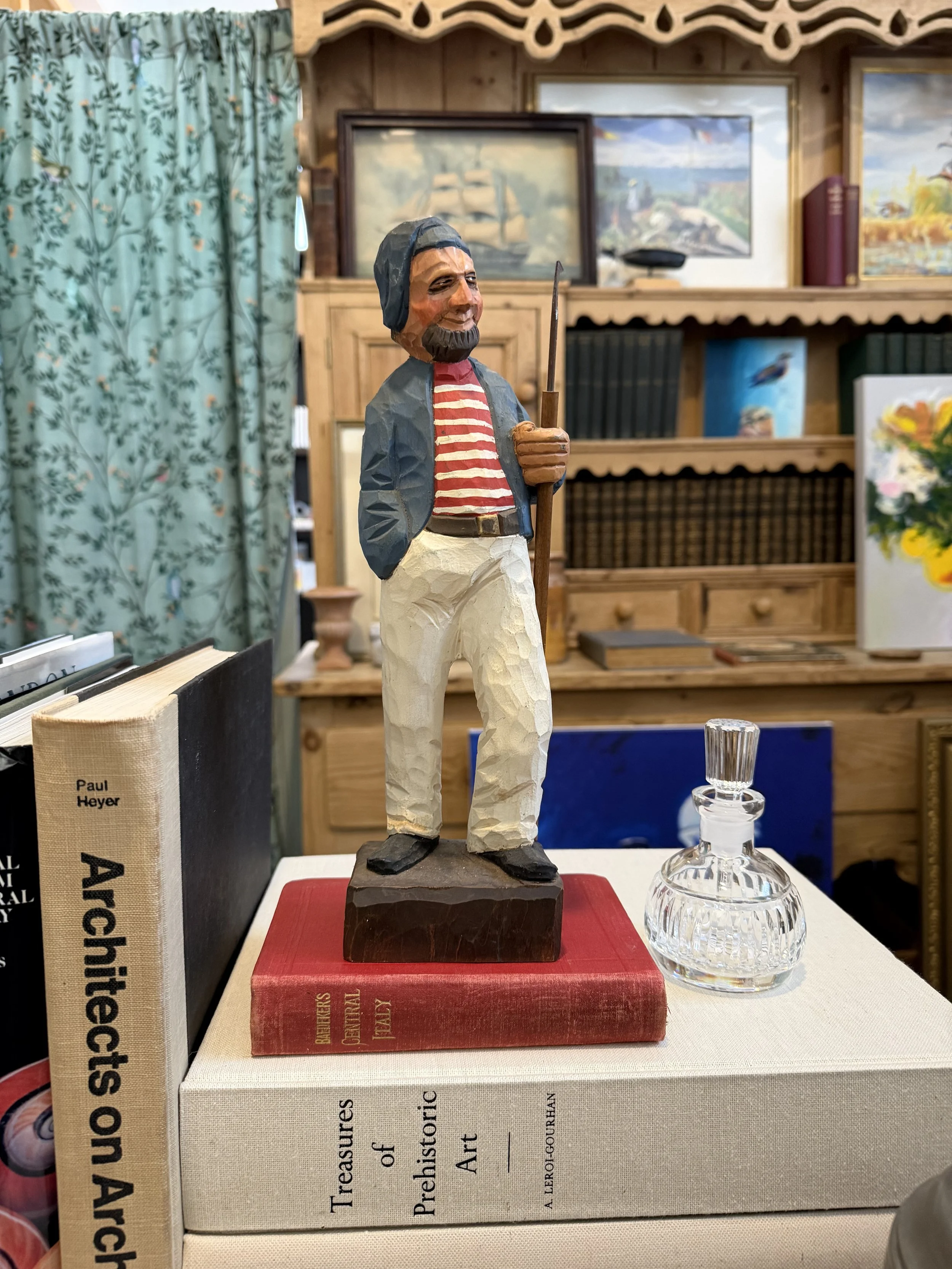 Vintage Hand-Carved Sailor Figure – “Old Salt” by Wonsek